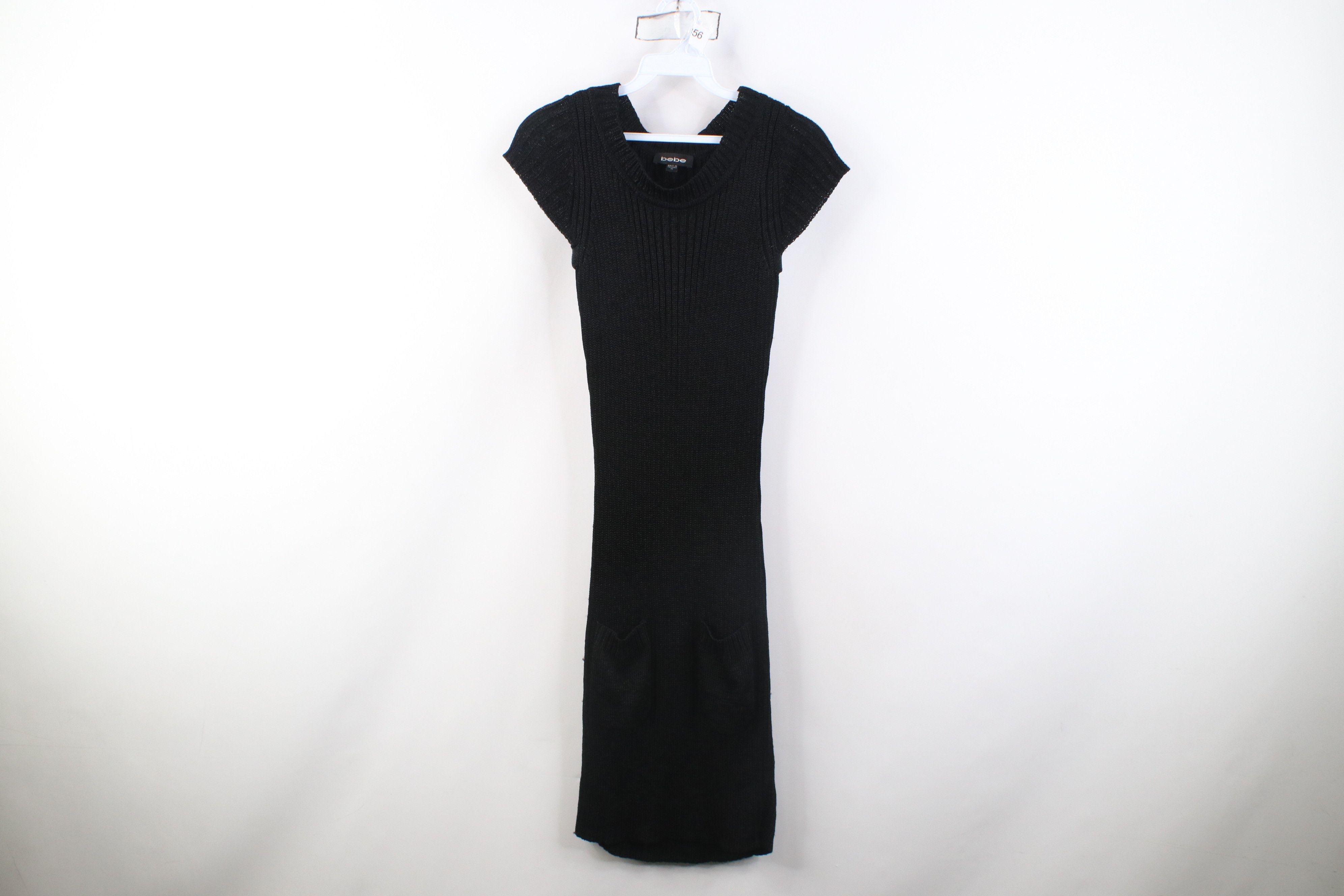 Bebe Vintage 90s Y2K bebe Babydoll Ribbed Knit Cap Sleeve Dress Size M / US 6-8 / IT 42-44 - 1 Thumbnail