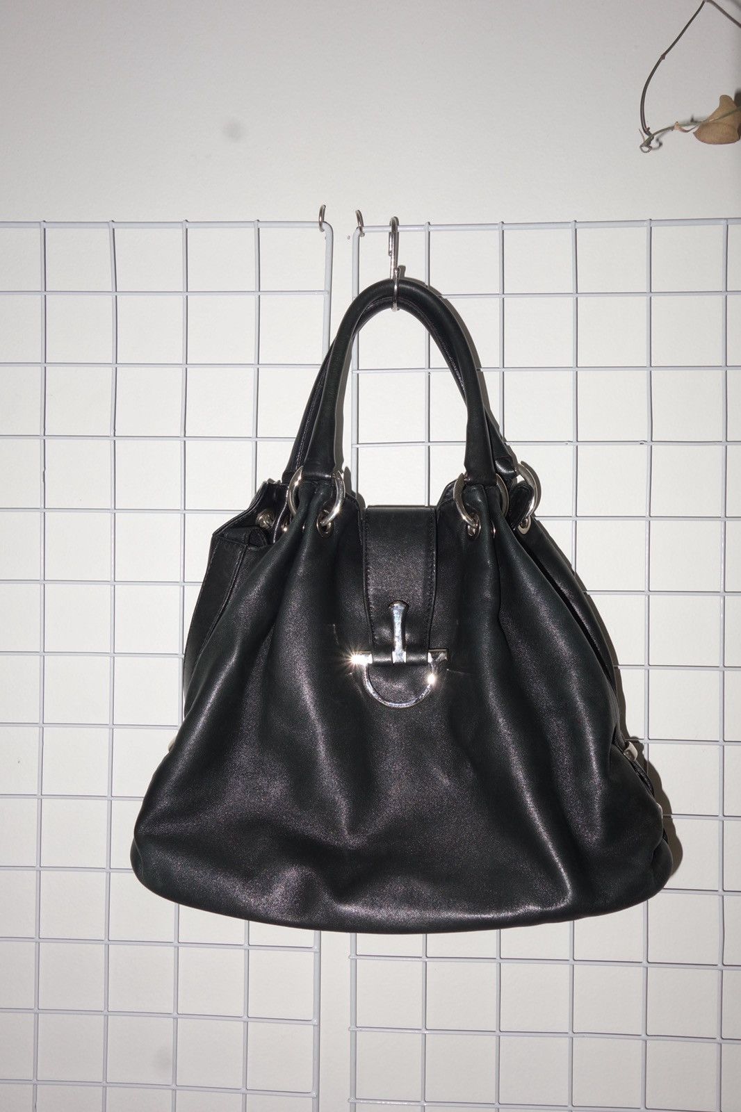 Other Vintage Dark Charcoal/Black Scuola del Cuoio Handbag Size ONE SIZE - 1 Thumbnail