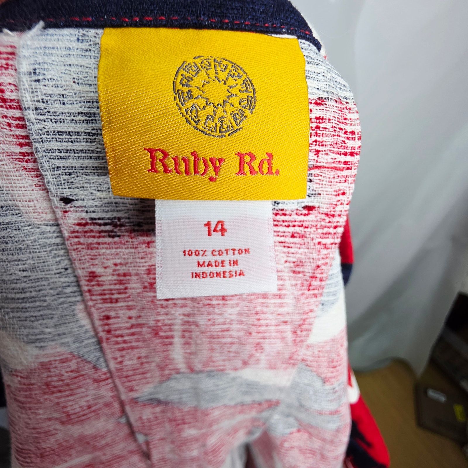 Other Ruby Rd. Blue & Red Floral Print 3/4 Sleeve Jacket Size 14 Size XL / US 12-14 / IT 48-50 - 3 Thumbnail