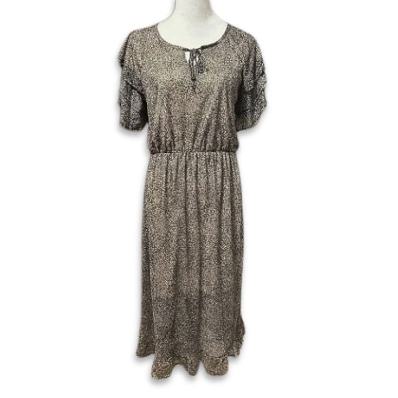 Other Bobeau Midi Dress Fit & Flare Spotted Brown Women's S NWOT Size S / US 4 / IT 40 - 2 Thumbnail