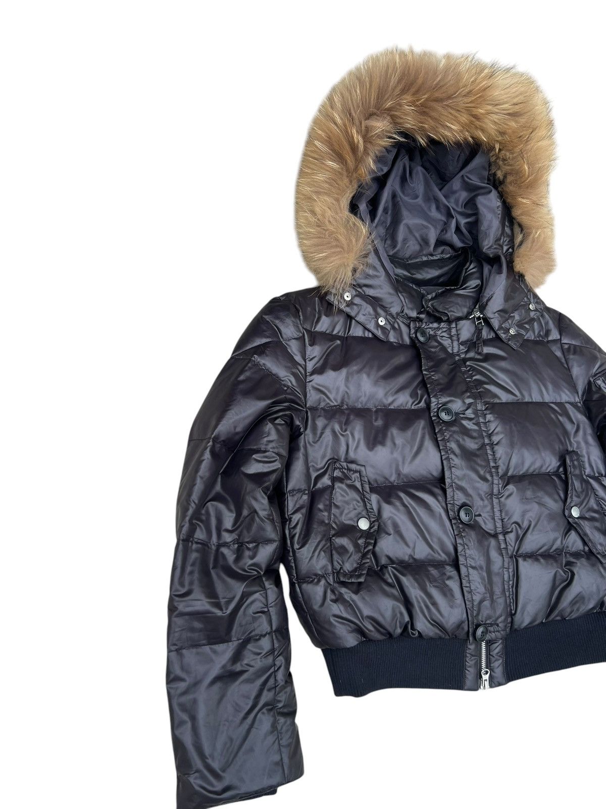 Bajra Modern Lovers Japan Racoon Fur Puffer Down Jacket Cropped Size S / US 4 / IT 40 - 7 Thumbnail