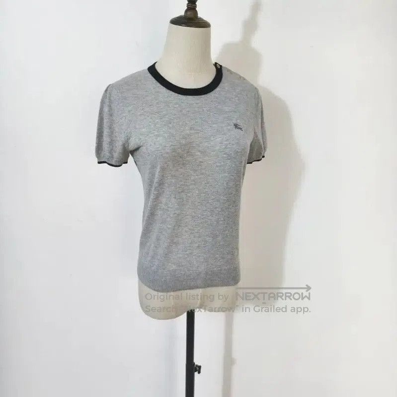 Burberry Burberry Gray Cotton Short Sleeve T-Shirt. Size M / US 6-8 / IT 42-44 - 3 Thumbnail