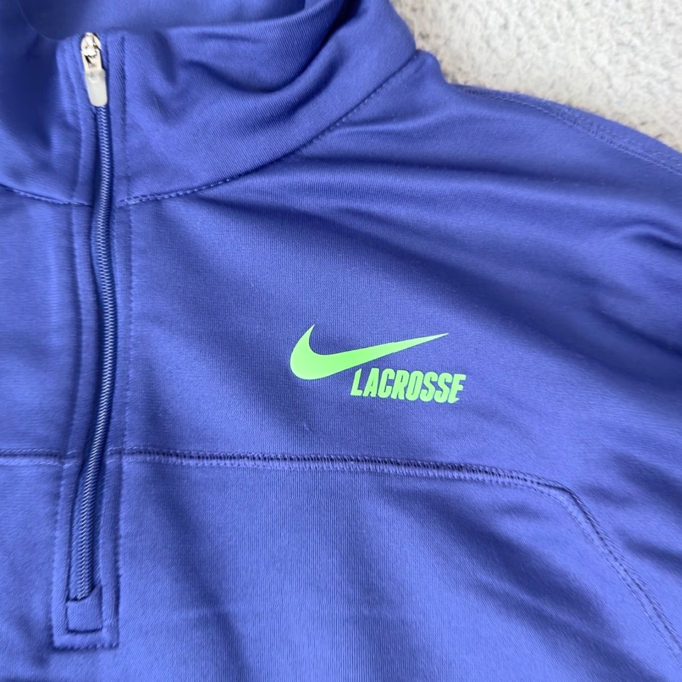 Nike Nike Jacket M 1/4 Zip Dri-Fit Lacrosse Blue Green Nike Mens Athletic 90s Swoosh Jacket Size US M / EU 48-50 / 2 - 4 Thumbnail