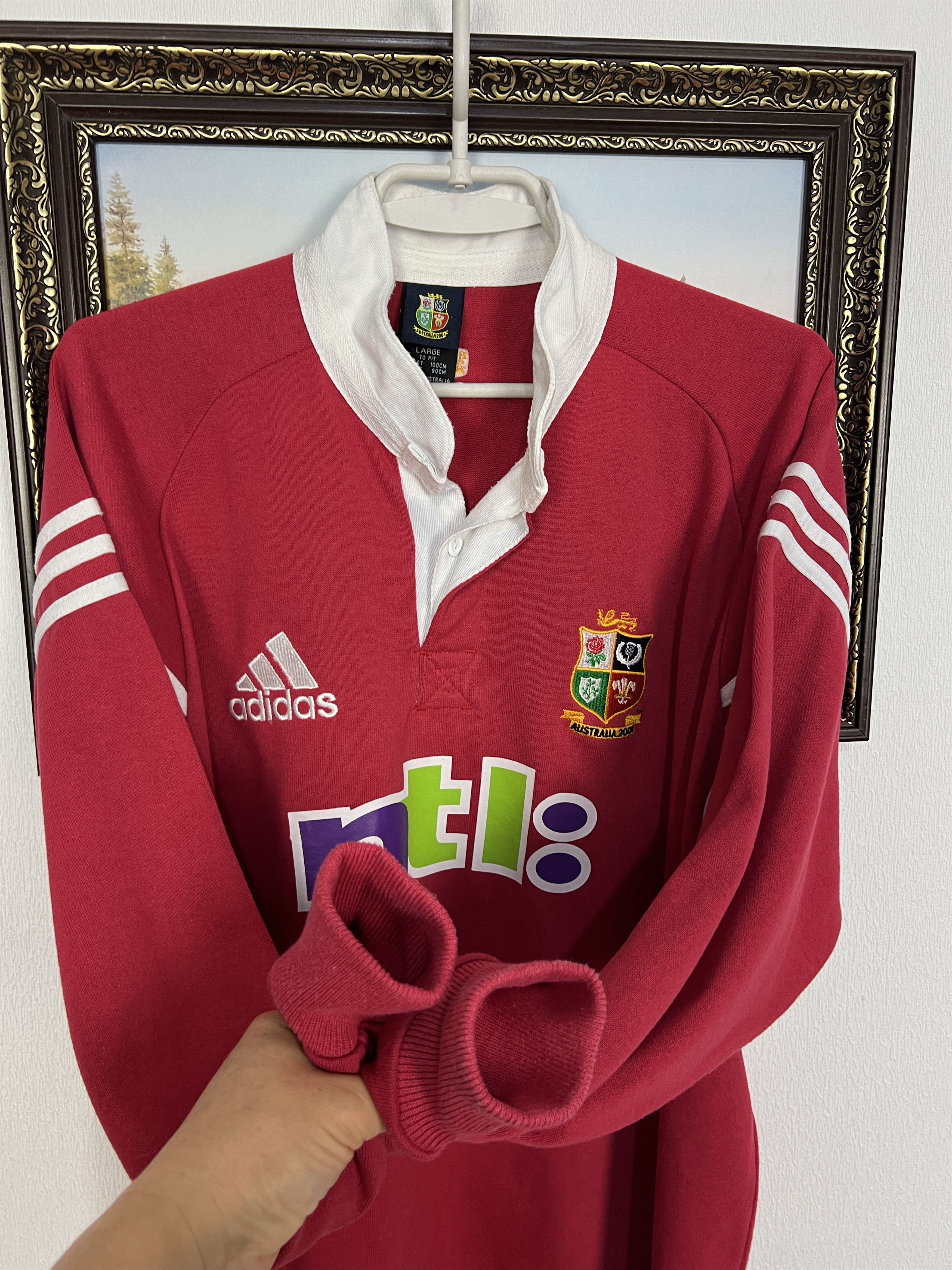 Adidas Vintage British & Irish Lions Rugby Union Shirt Jersey Size US L / EU 52-54 / 3 - 4 Thumbnail