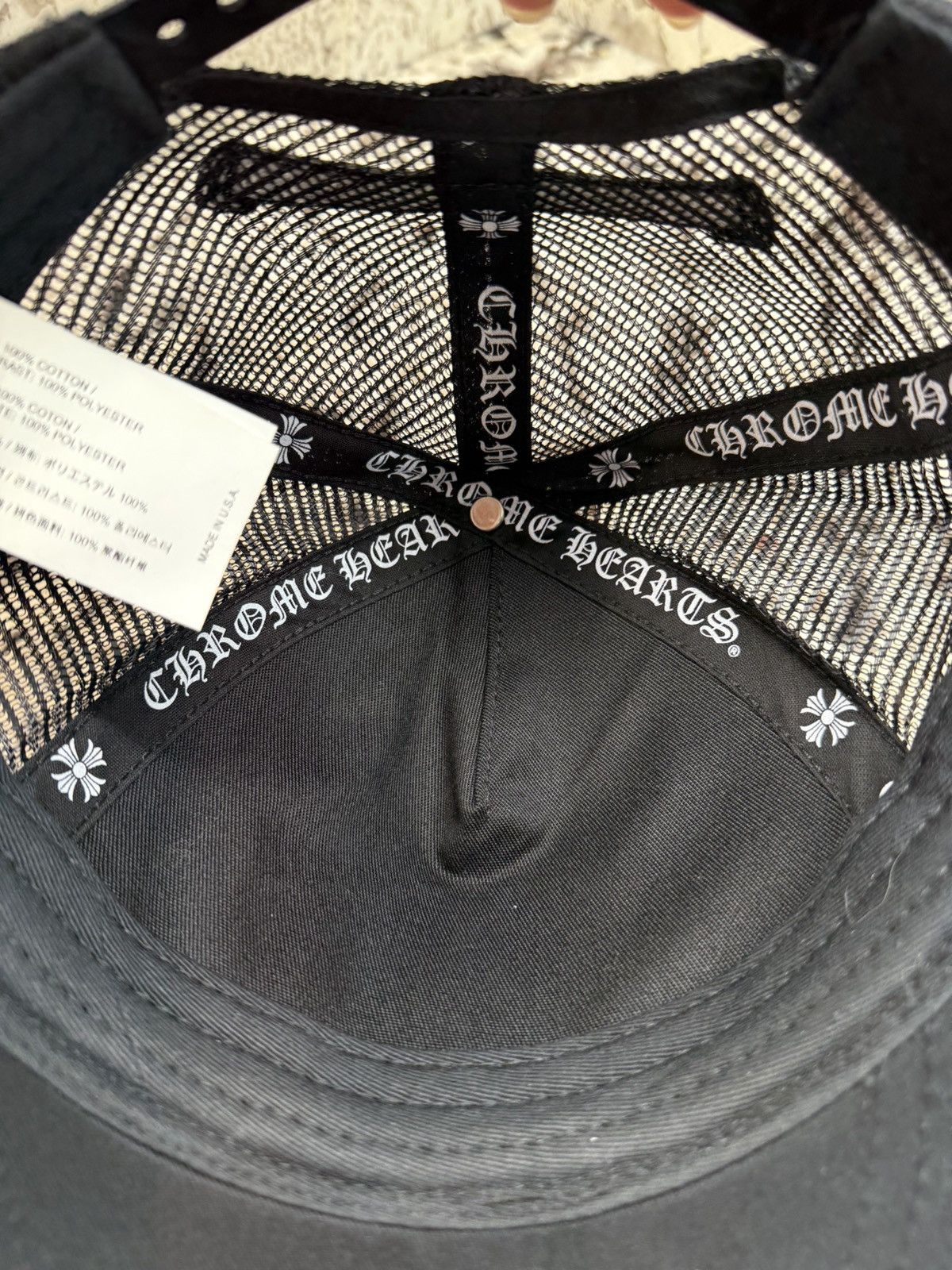 Chrome Hearts Chrome Hearts King Taco Patch Trucker Hat Black White Size ONE SIZE - 10 Thumbnail