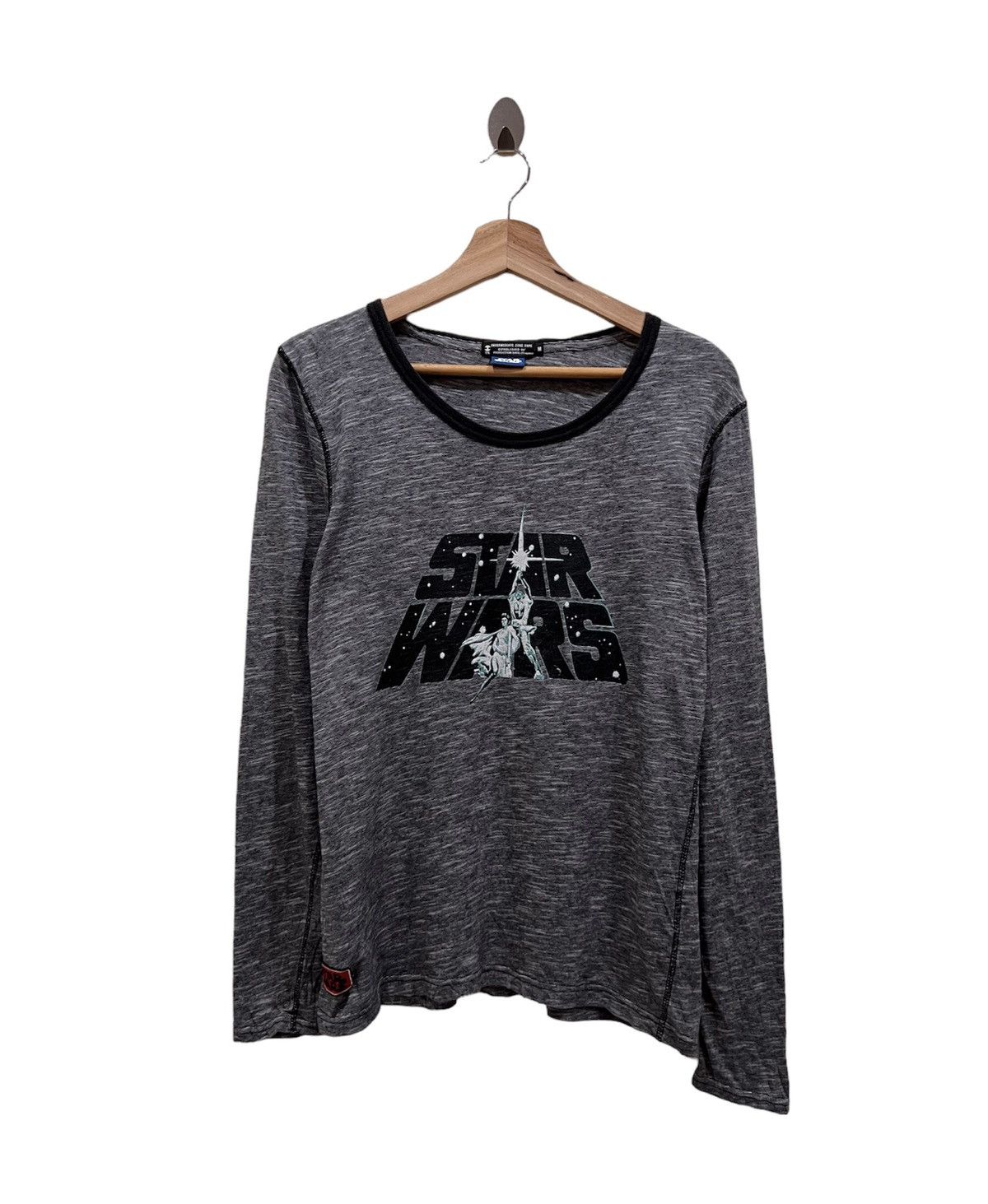 image of Star Wars x Takeo Kikuchi Long Sleeve Shirt in Grey, Women's (Size Small)