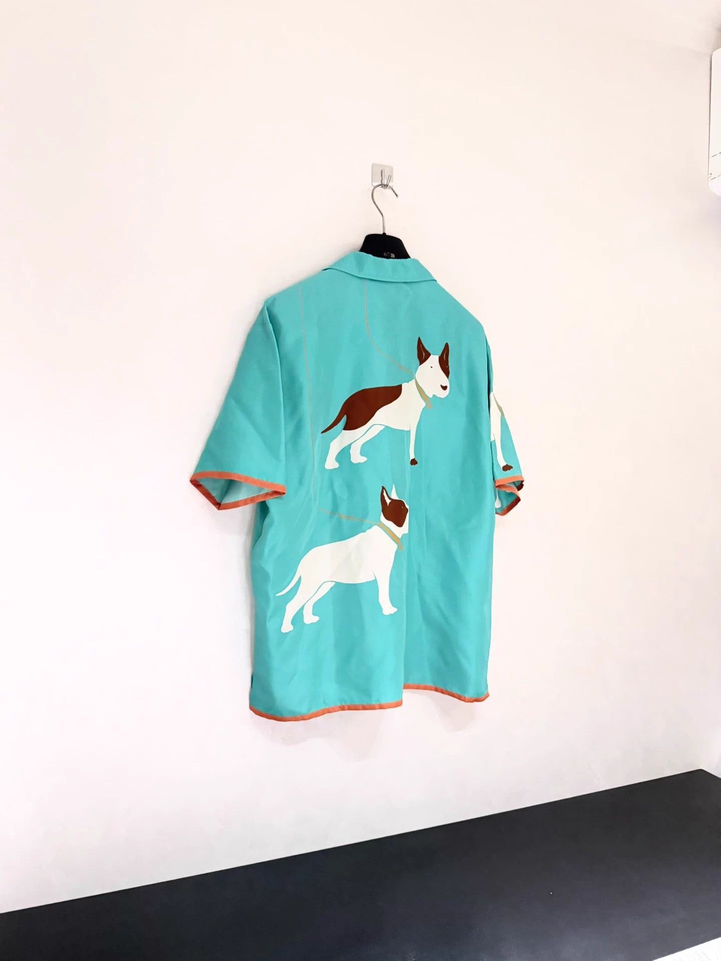Gucci Gucci 23ss Lake Blue Dog Short Sleeve Cardigan Size US M / EU 48-50 / 2 - 2 Thumbnail