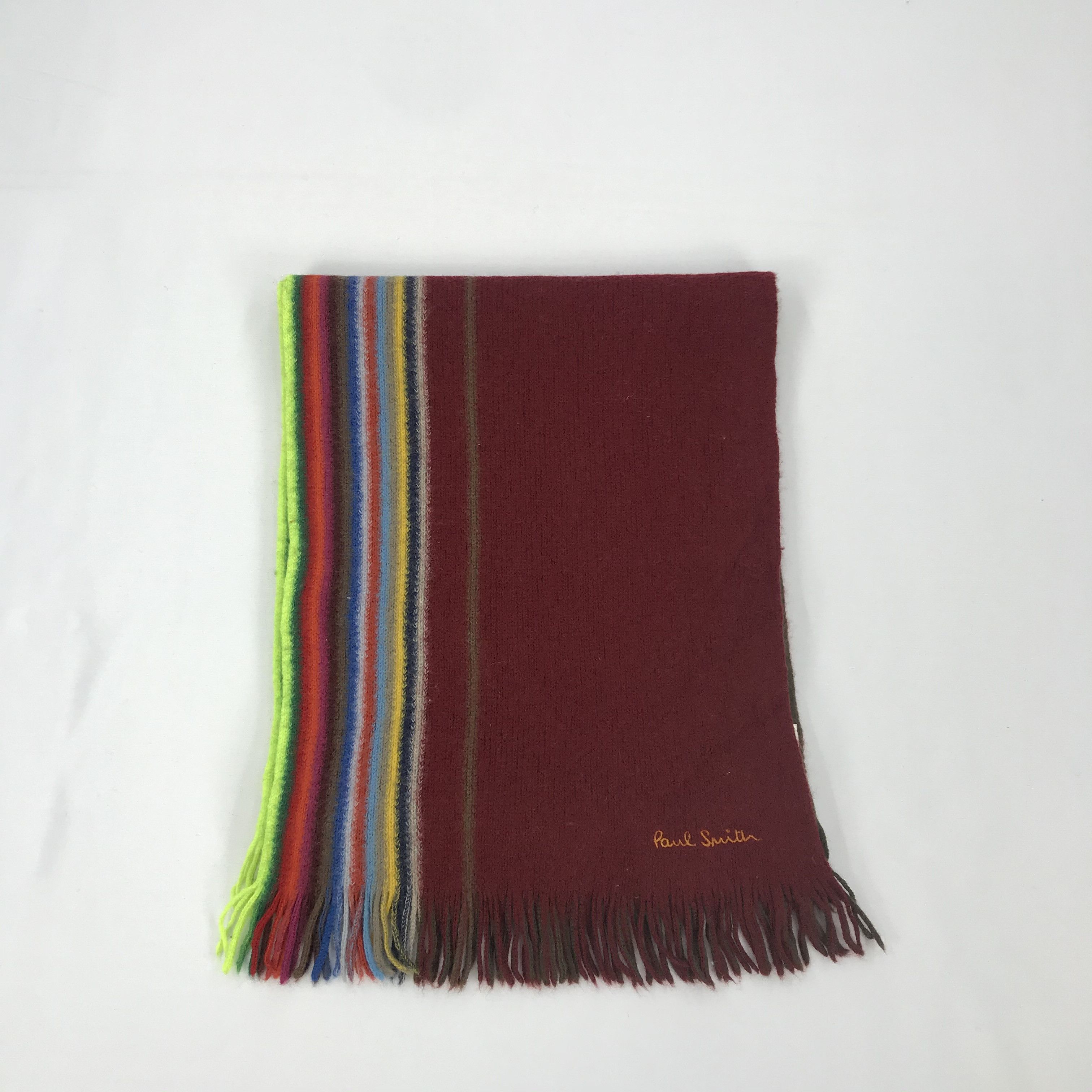 Paul Smith Vintage Paul Smith Scarf Knitted Muffler Wool Scarves Size ONE SIZE - 2 Thumbnail