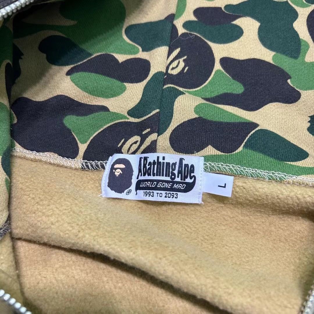 BAPE CAMO SHARK HALF ZIP HOODIE
