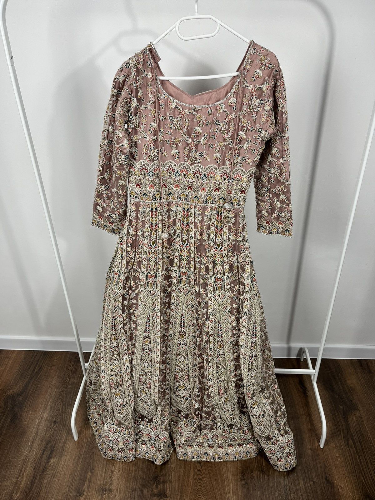 Other Vintage Heavy Embellished Sequin Beaded Maxi Evening Dress Size S / US 4 / IT 40 - 11 Thumbnail