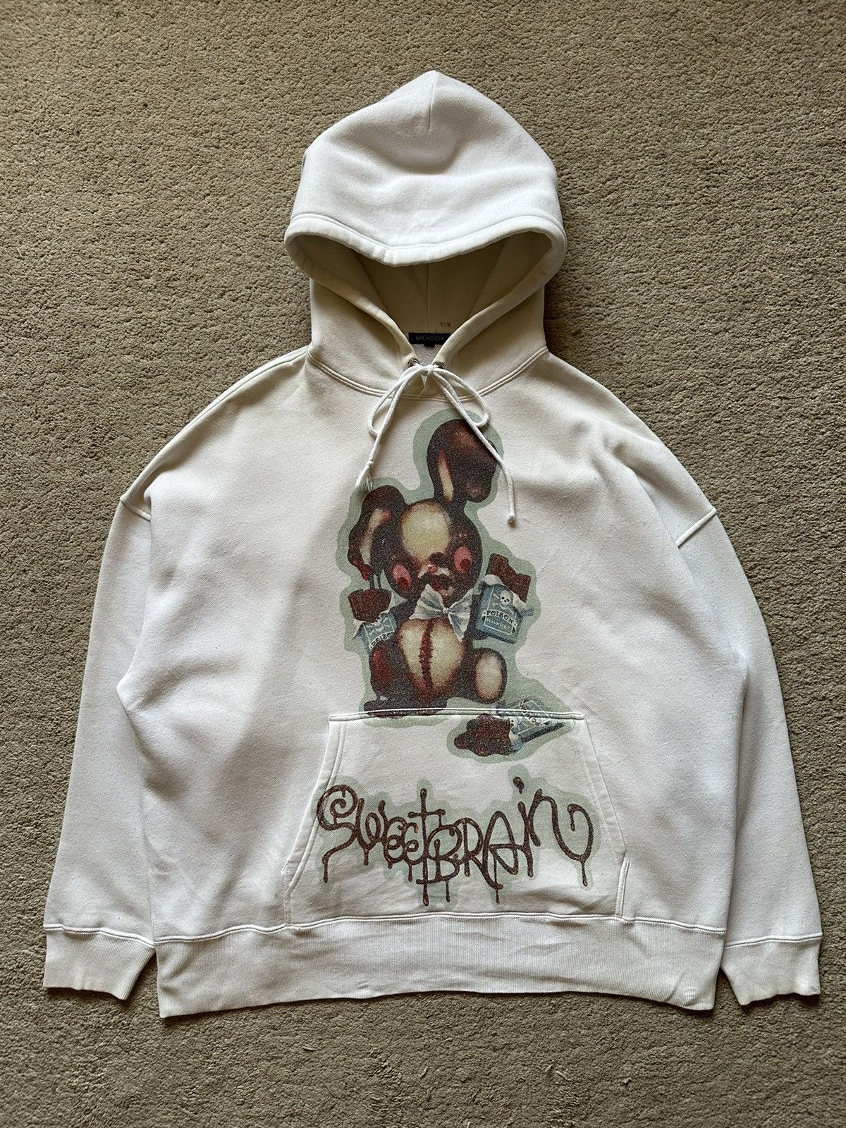 Japanese Brand 1990s MilkBoy Rabbit Sweet Brainy Oversized Hoodie Size US L / EU 52-54 / 3 - 5 Thumbnail
