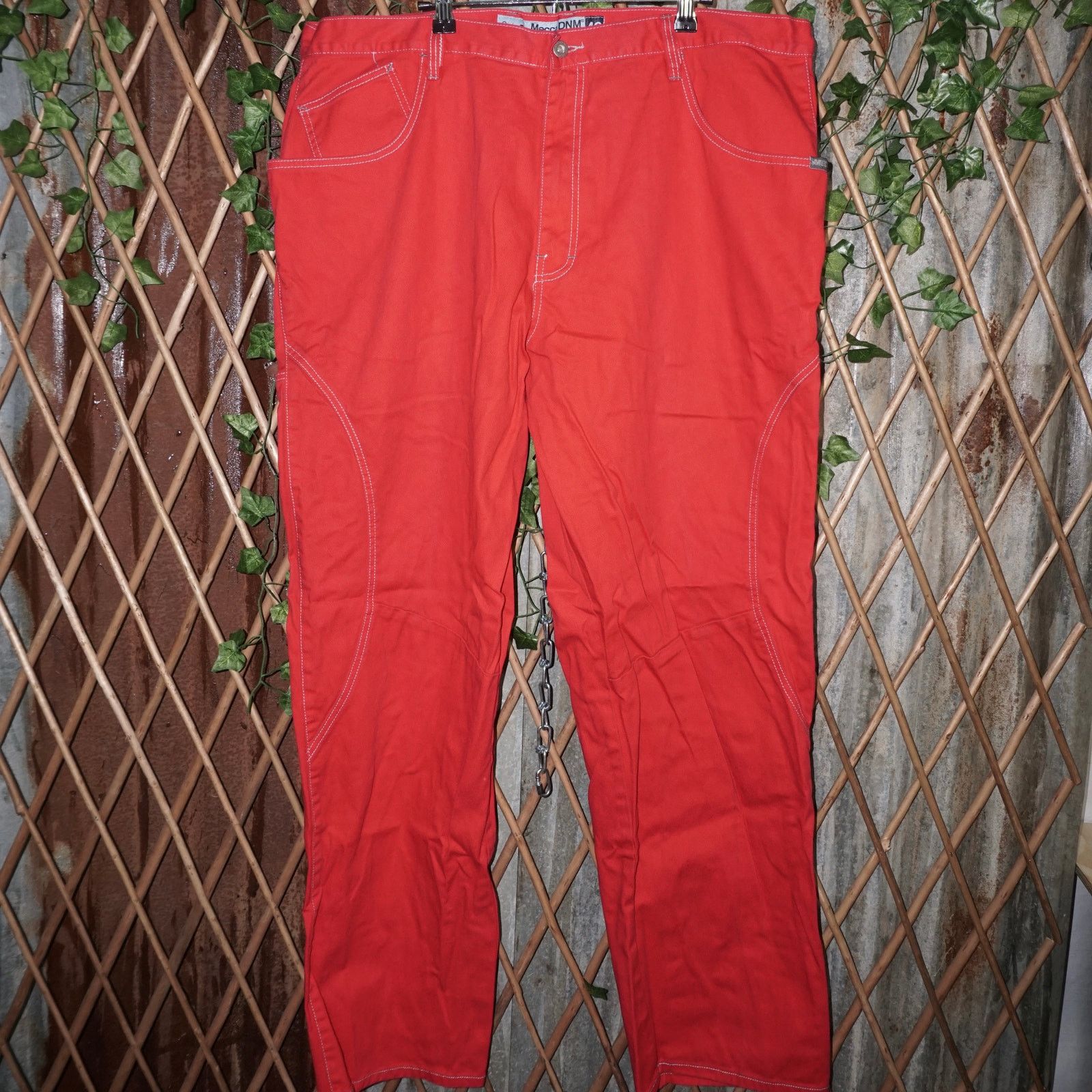 Mecca 42 - Vintage Y2K MECCA red denim hip hop baggy 1990s pants Size US 42 / EU 58 - 2 Thumbnail