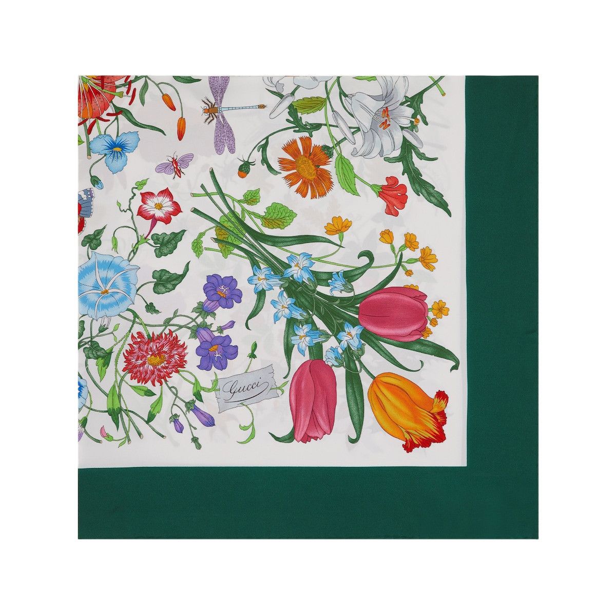 Gucci GUCCI $540 Green Flora Scarf New & Authentic Size ONE SIZE - 1 Preview