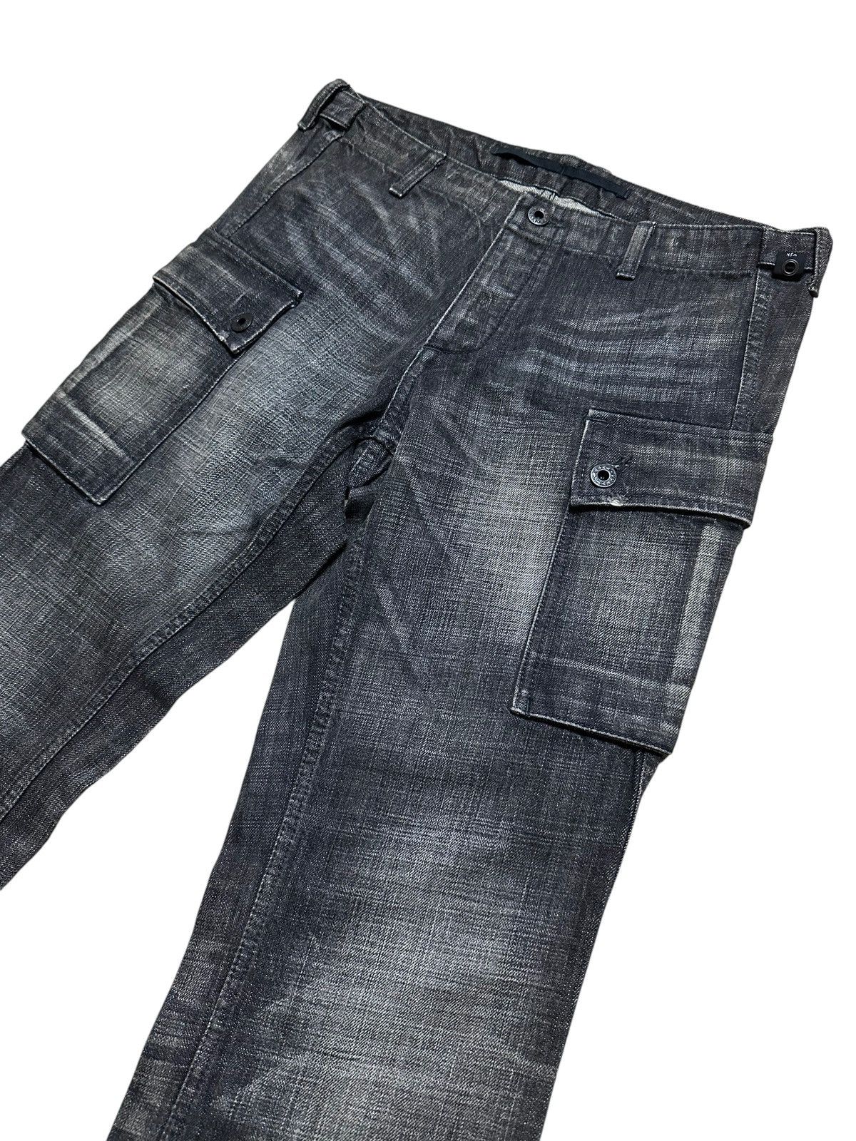 If Six Was Nine × Japanese Brand × wjk RARE ‼️ Vintage Japan Wjk Cargo Mud Wash Denim Pants Size US 31 - 2 Thumbnail