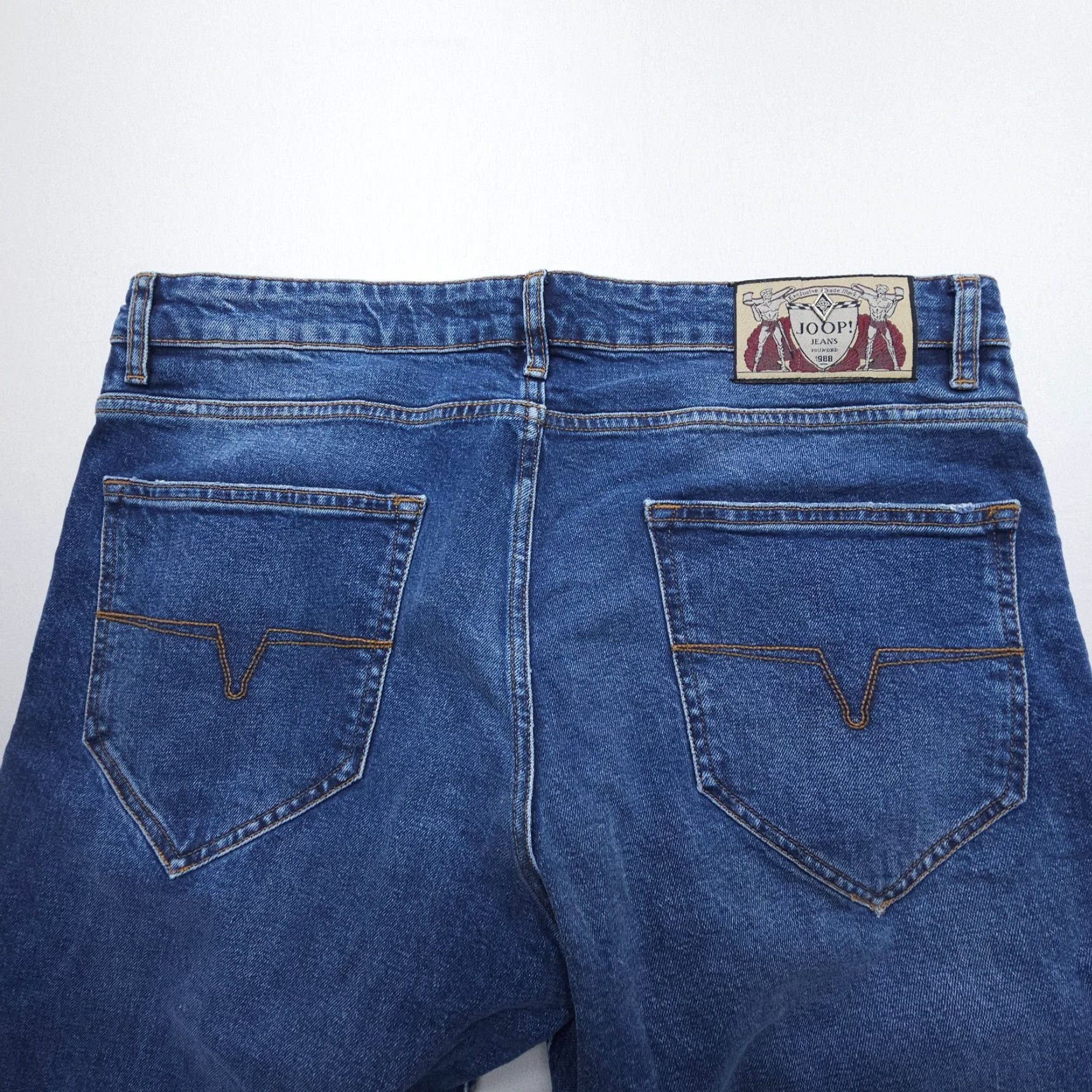 Vintage VINTAGE Joop! Mitch Slim Straight Jeans Mens 38 x 32 Dark Wash Y2K Blue Stretch Modern Size US 38 / EU 54 - 2 Thumbnail