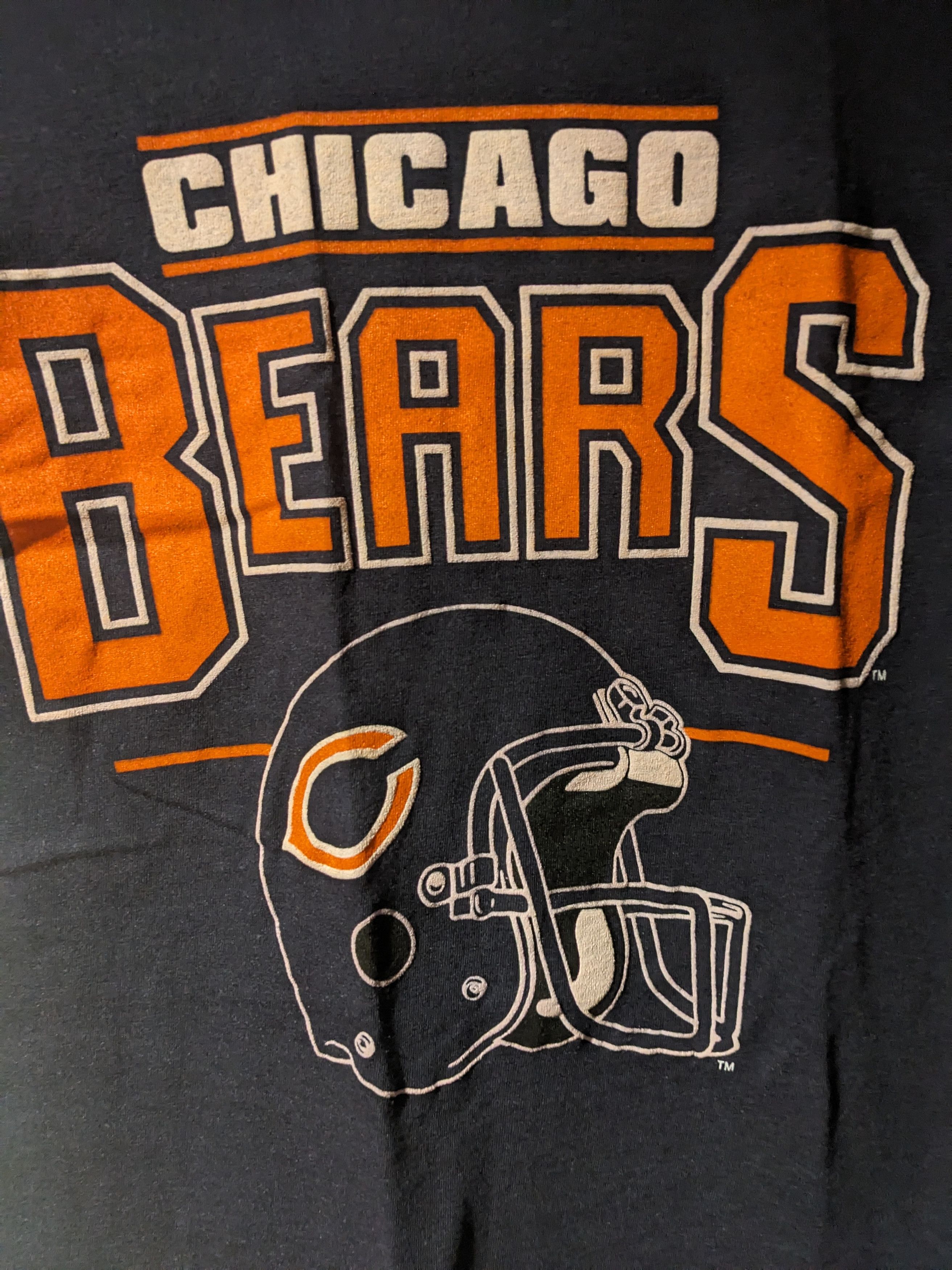NFL × Vintage Vintage 80s Chicago Bears NFL Football Blue Medium T-Shirt Size US M / EU 48-50 / 2 - 2 Thumbnail