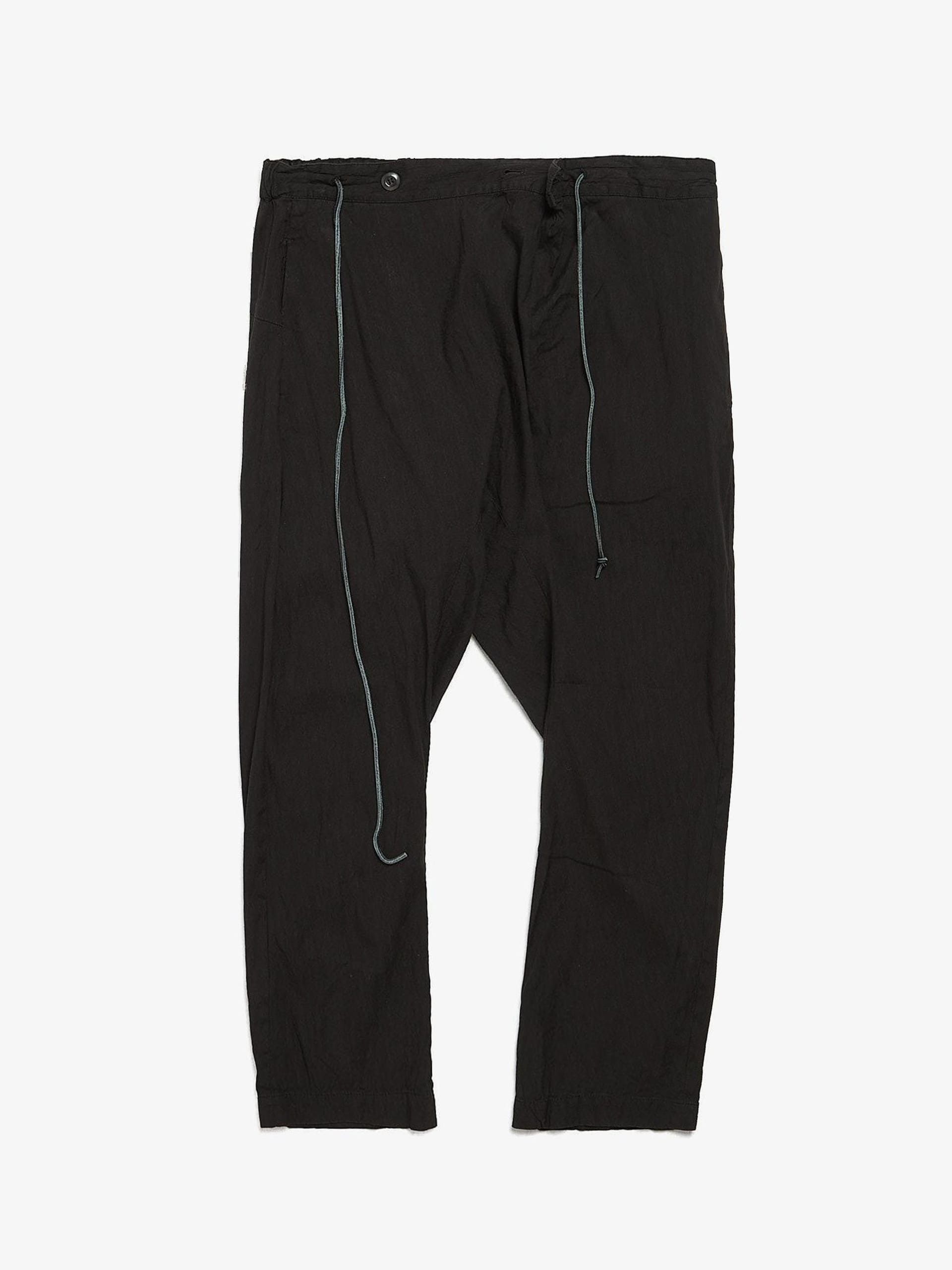 Attachment Black Leather Drawstring Linen Blend Pants Size US 36 / EU 52 - 1 Thumbnail
