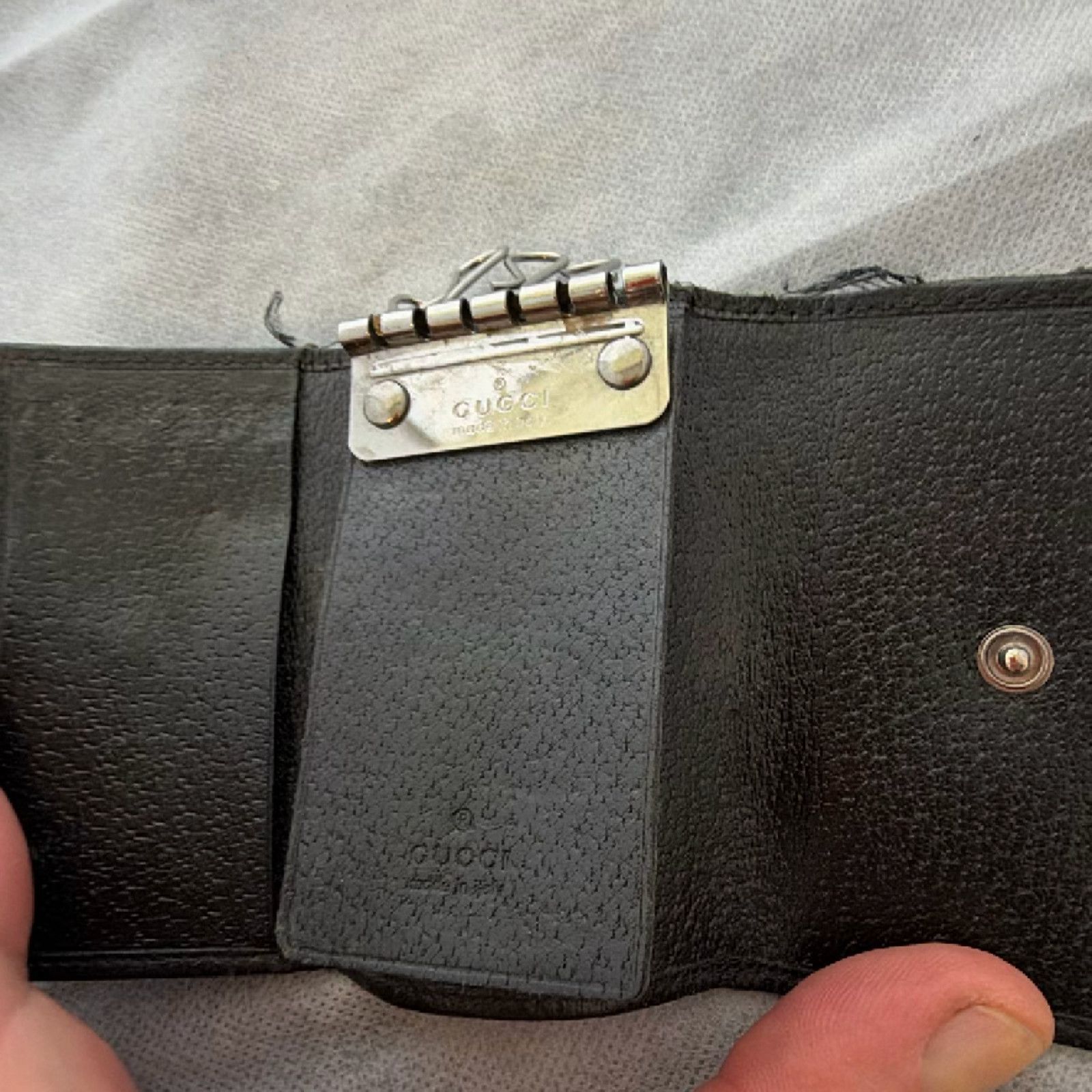 Gucci Gucci 6-Ring Key Case Black GG Monogram Canvas Size ONE SIZE - 4 Thumbnail