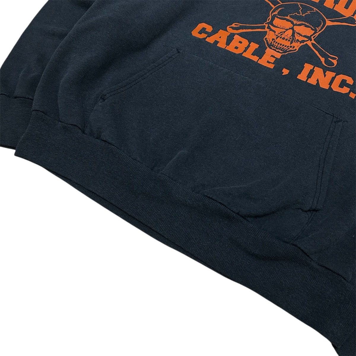 Hanes Vintage 90's Crusader Cable Inc Man Working Skull Hoodie Size US L / EU 52-54 / 3 - 12 Thumbnail