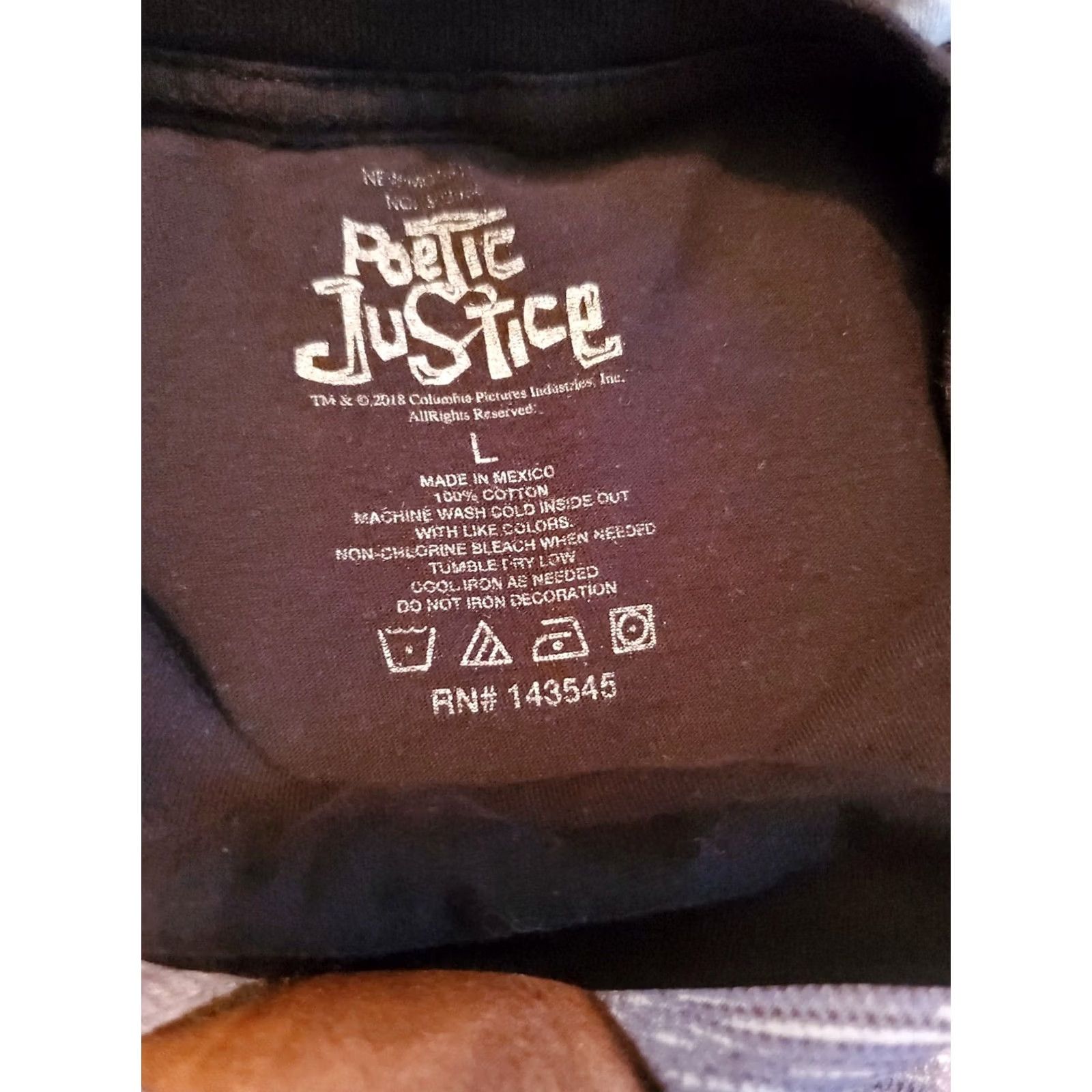 Vintage Poetic Justice Tupac Crop Top Shirt Womens Large Black Music Rap Tee Size L / US 10 / IT 46 - 2 Thumbnail