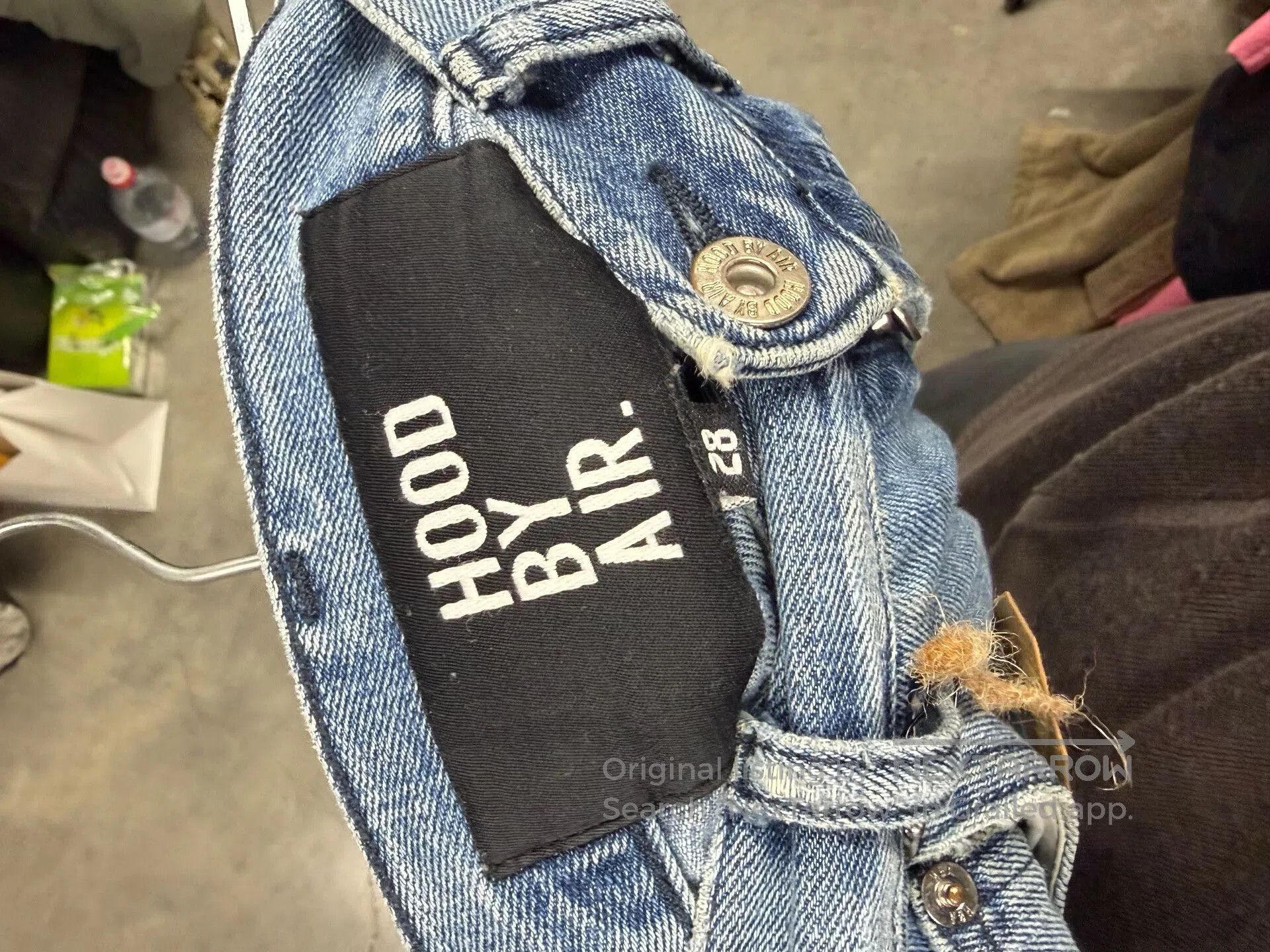 Hood By Air blue shredder zip jeans with distressed details. Size US 28 / EU 44 - 3 Thumbnail