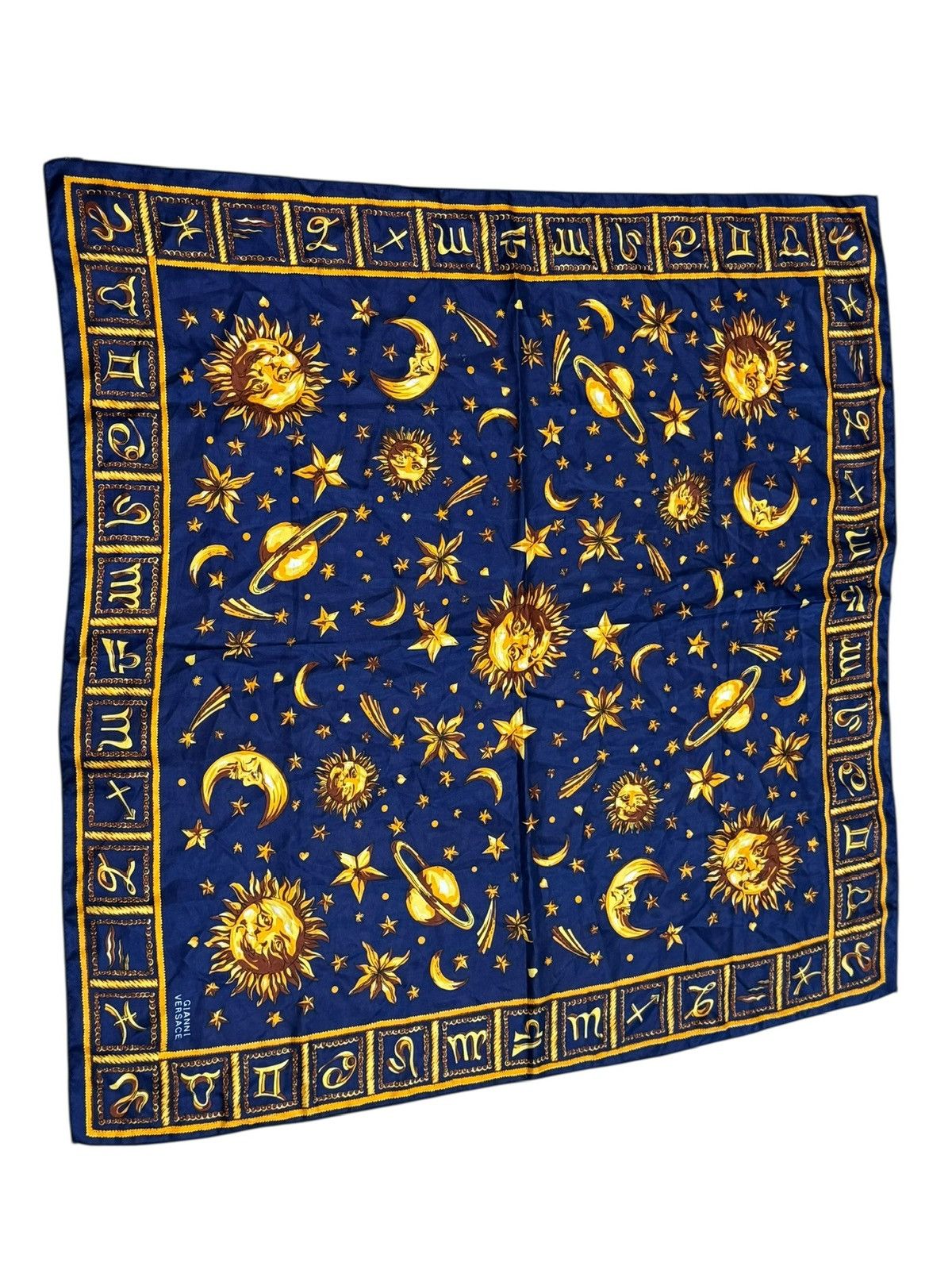 Versace Gianni Versace Silk Moon Sun Stars Zodiac Shawl Scarf Size ONE SIZE - 5 Thumbnail
