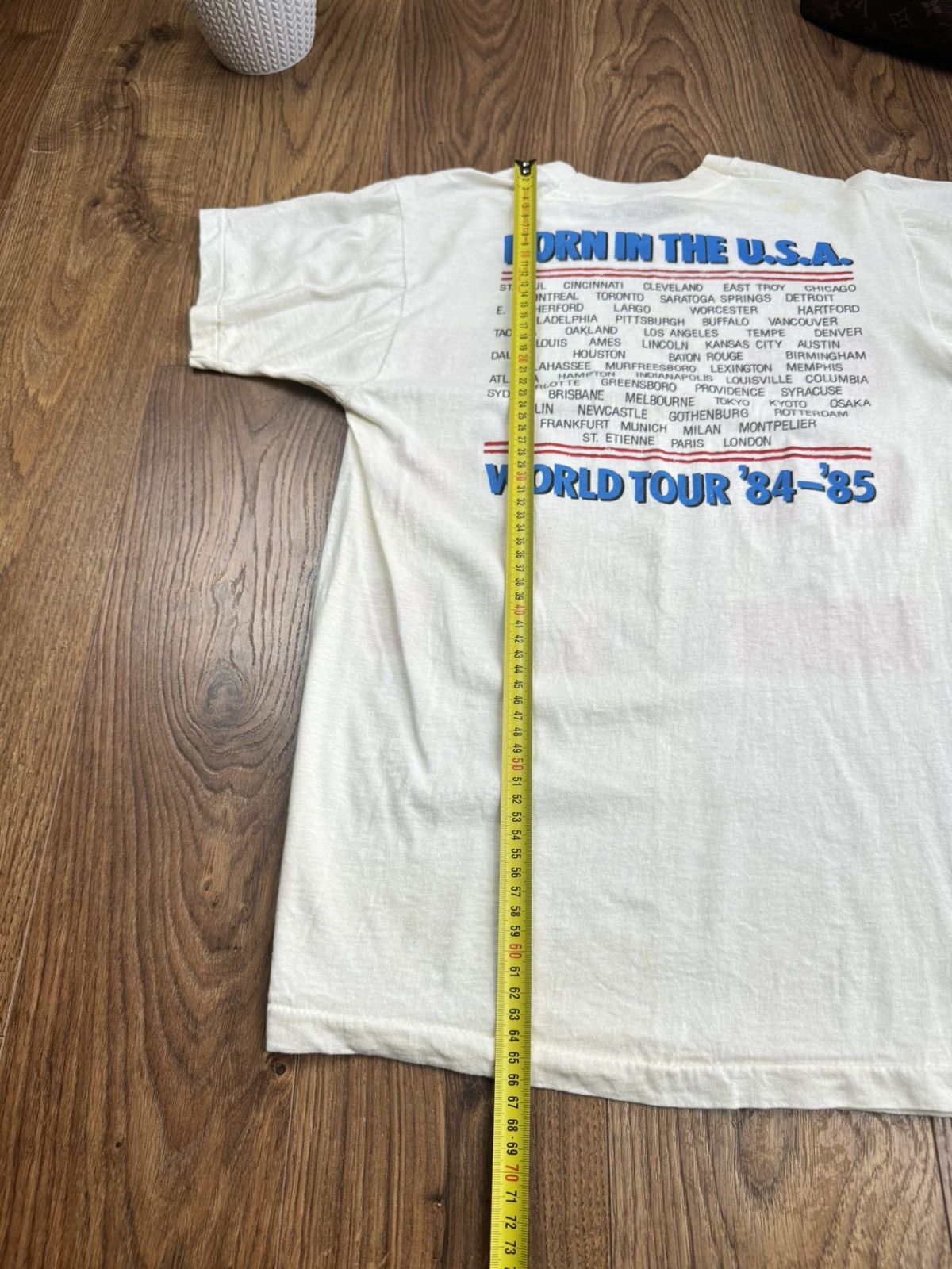 Vintage Vintage Bruce Springsteen Born In The USA 1984 t-shirt Size US L / EU 52-54 / 3 - 6 Thumbnail
