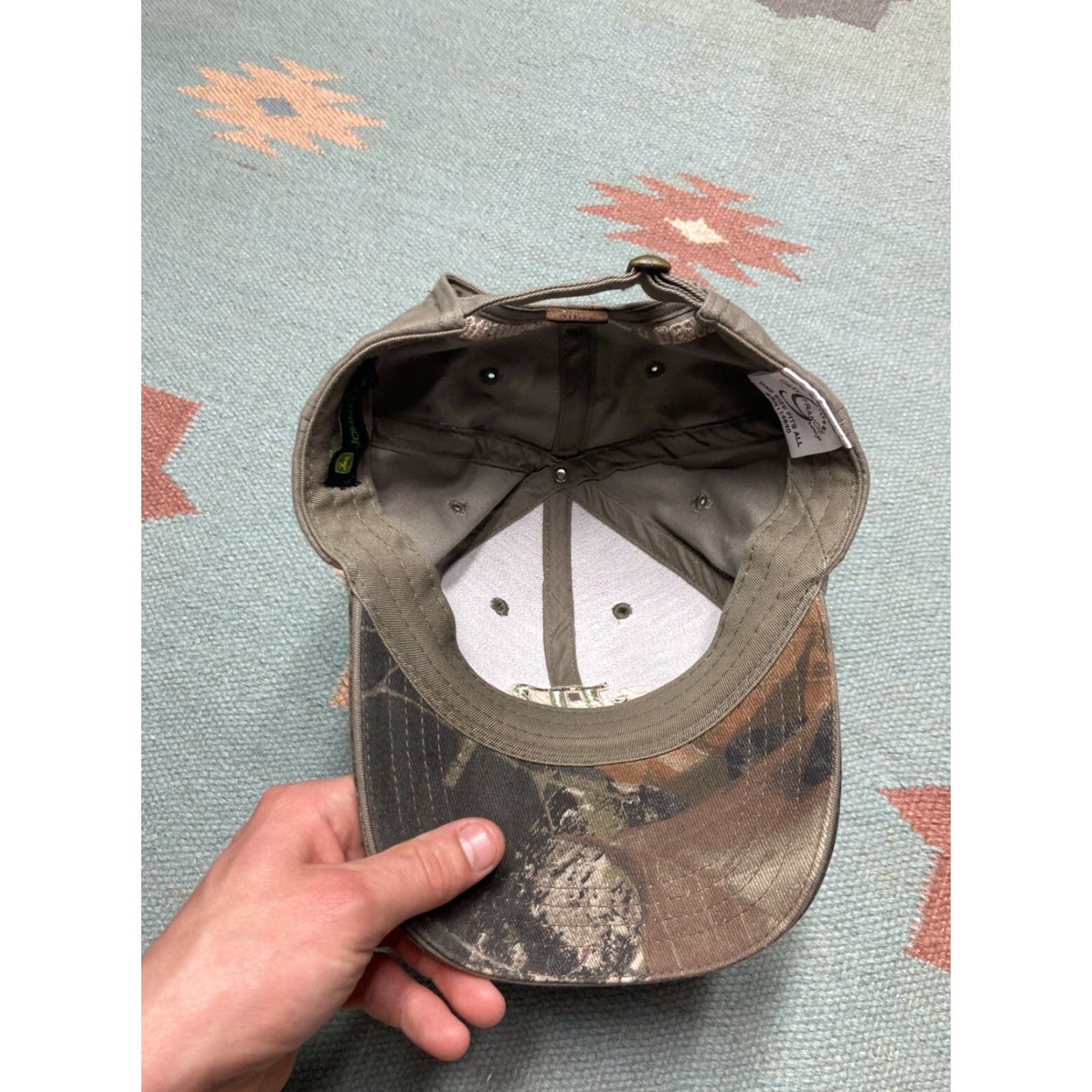 John Deere John Deere hat camo bill Realtree strapback farm cap hunting embroidered Mens Adjustable Multicolor Bill Hunting Realtree strapback cap John Deere hat Size ONE SIZE - 6 Thumbnail