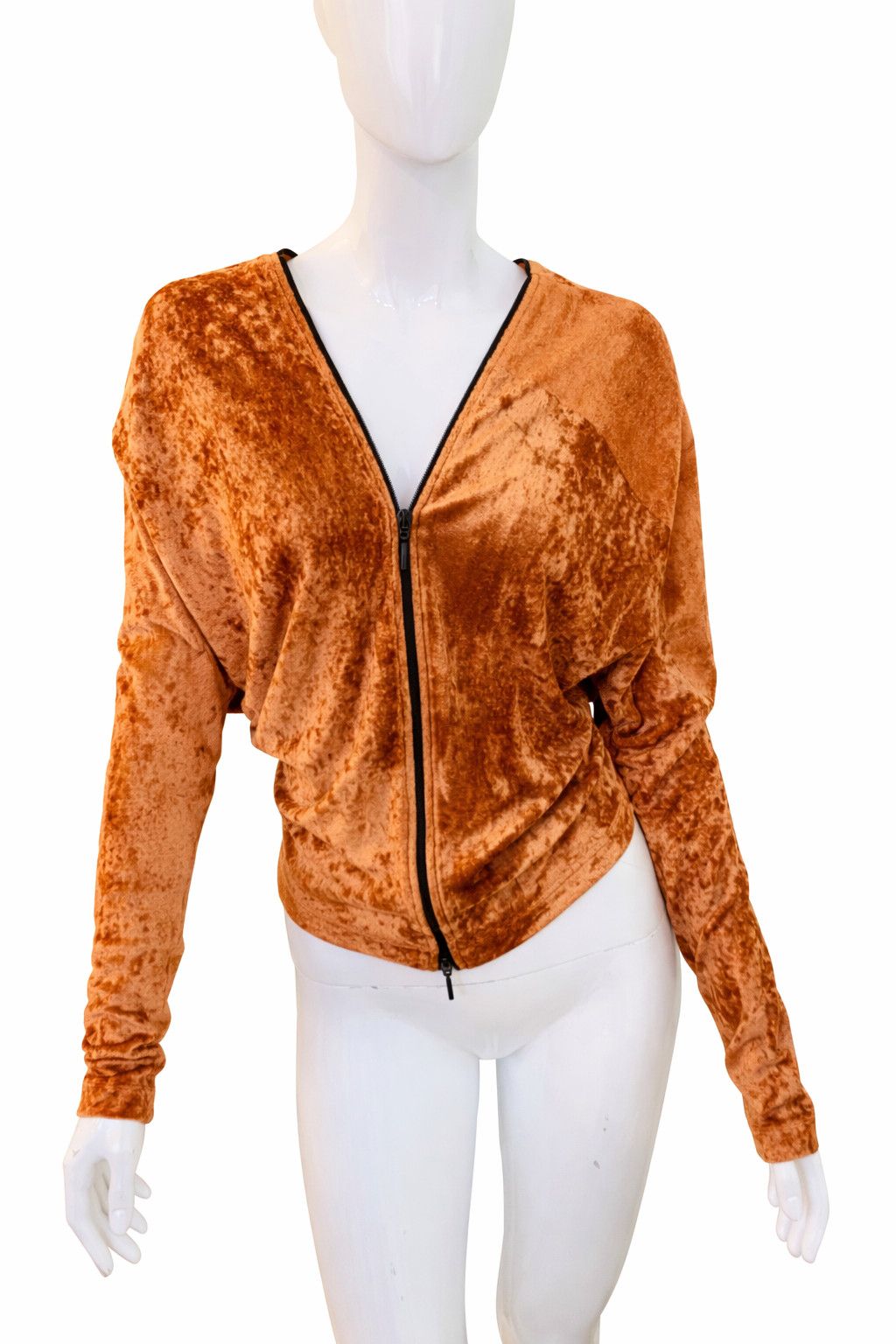 plein sud Plein Sud Velvet Zip Zipper Open Back French Designer Top Size M / US 6-8 / IT 42-44 - 6 Thumbnail