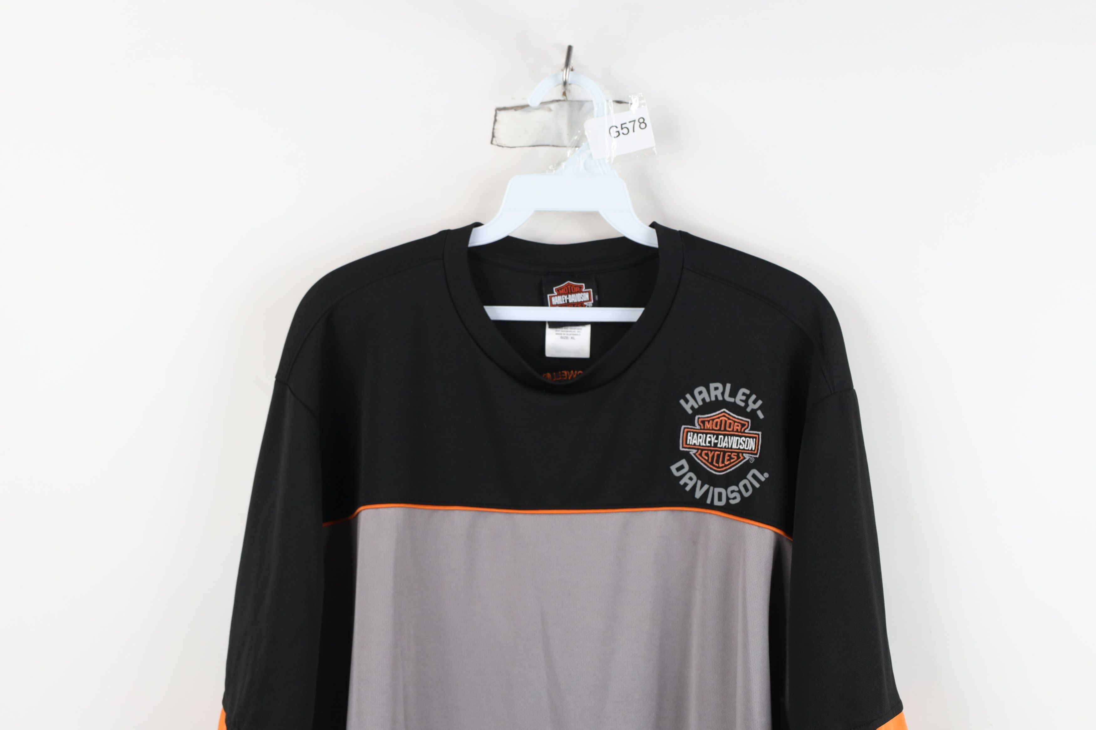 Harley Davidson Y2K Harley Davidson Color Block Knit Short Sleeve T-Shirt Size US XL / EU 56 / 4 - 2 Thumbnail