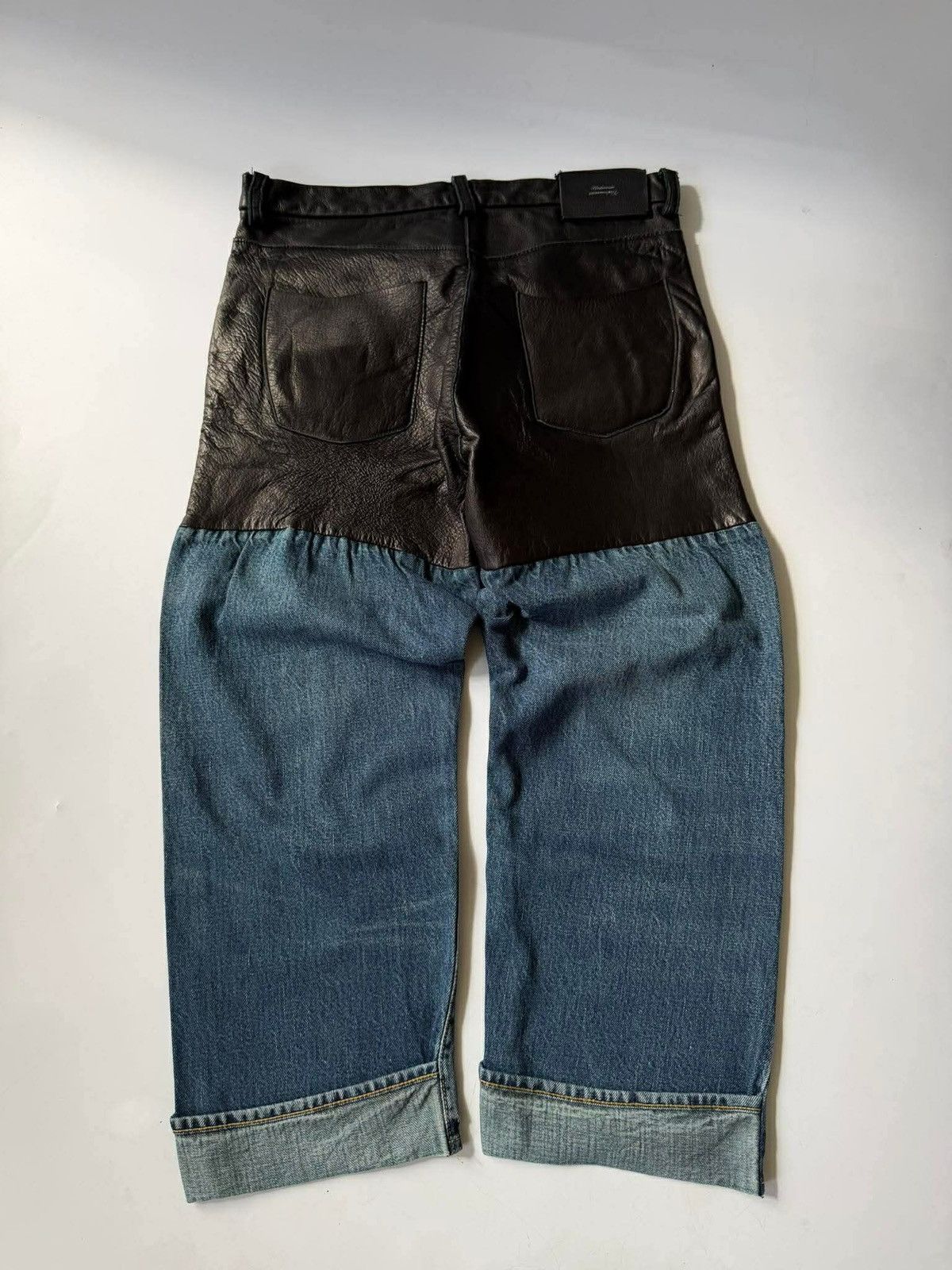 Undercover Undercover - Switching Leather Denim Pants Size US 29 - 2 Thumbnail