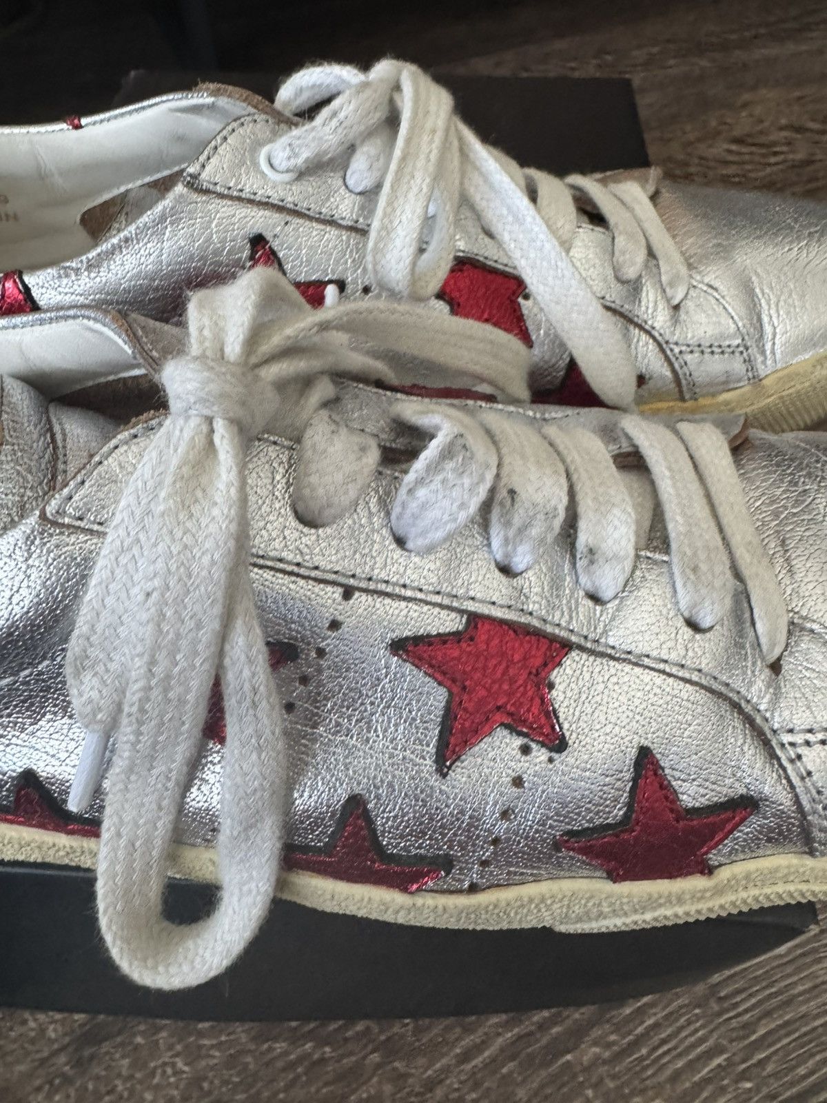 Saint Laurent Paris SLP Silver Leather SL/06 Low Size US 6 / EU 39 - 9 Thumbnail
