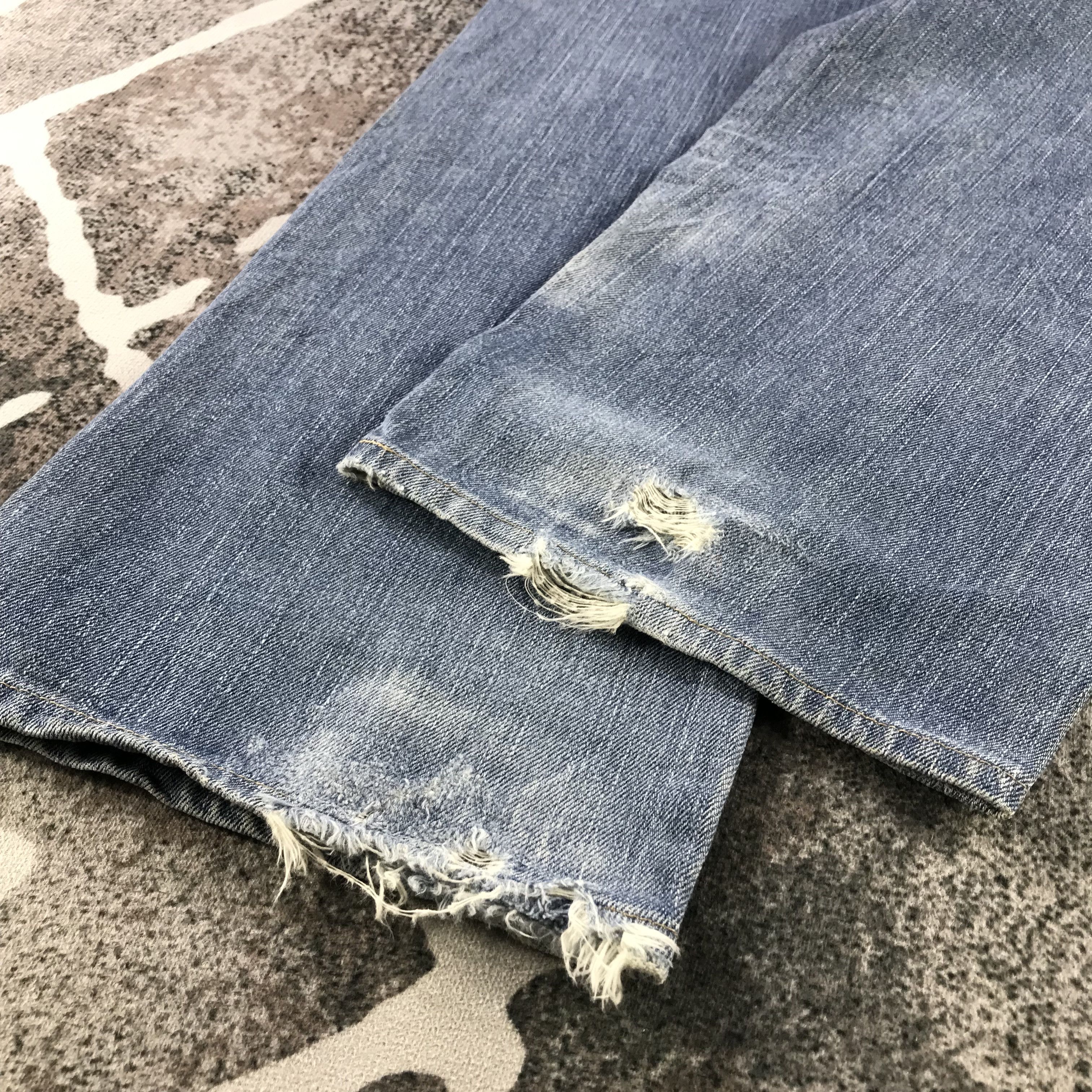 Edwin Distress Edwin 505 Redlne Jeans Selvedge Denim KJ3345 Size US 28 / EU 44 - 6 Thumbnail