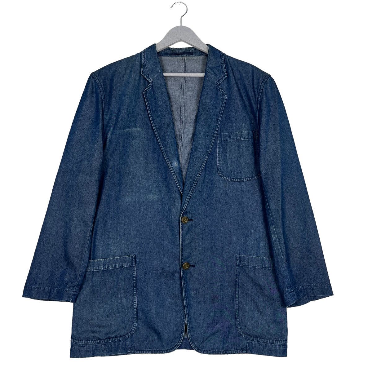 Burberry 🔥 BURBERRY DENIM BLAZER JACKET Size US M / EU 48-50 / 2 - 1 Thumbnail