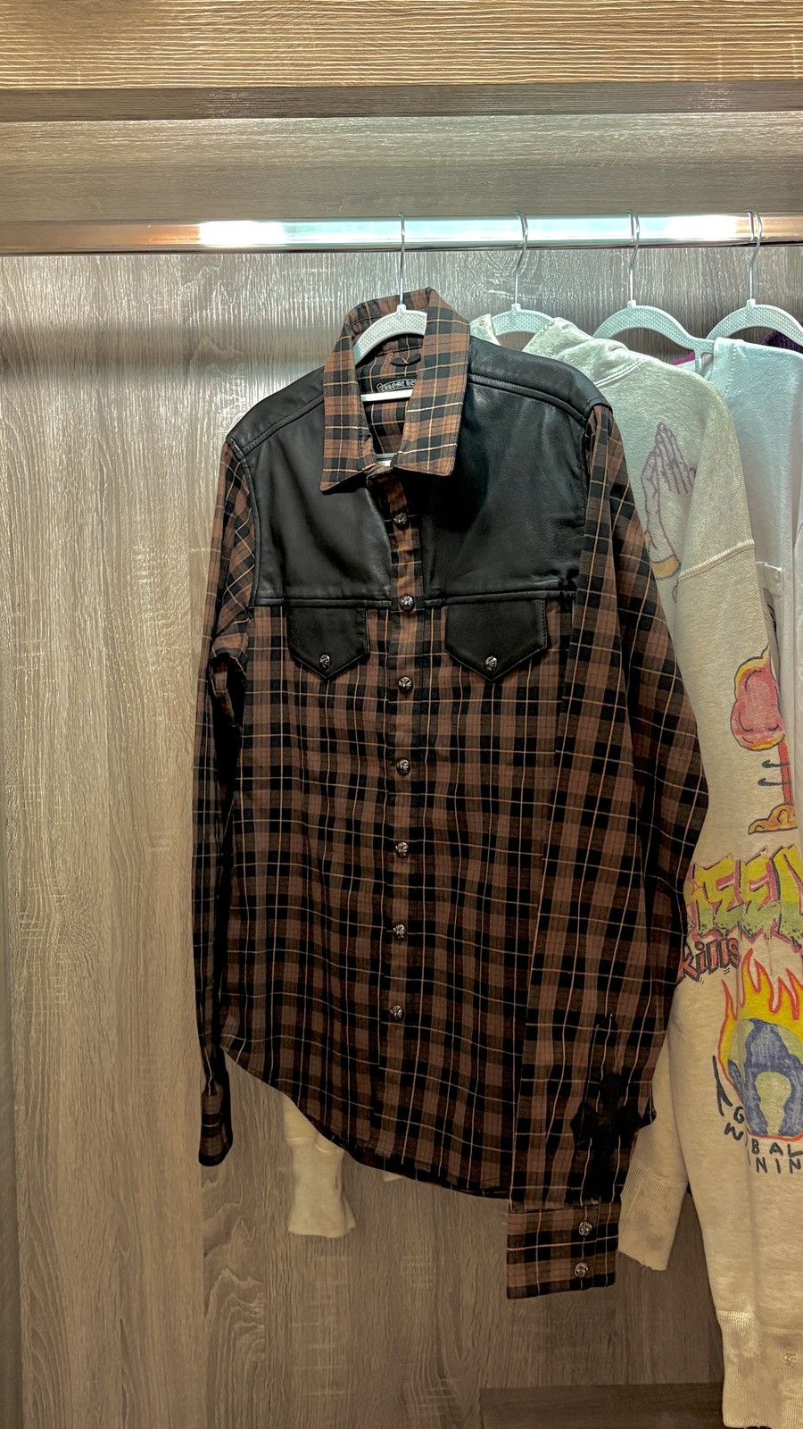 Chrome Hearts Brown Double Cross Flannel