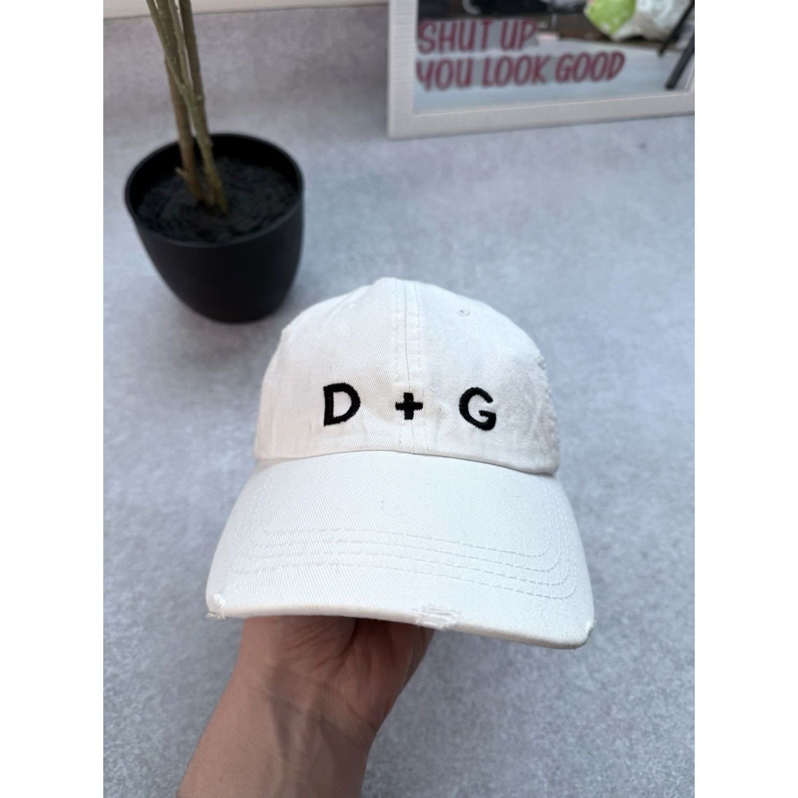 Dolce & Gabbana VINTAGE Dolce&Gabbana Baseball Cap Unisex Adults One Size White Hat Y2K 90s Luxury Summer Cap Size ONE SIZE - 5 Thumbnail