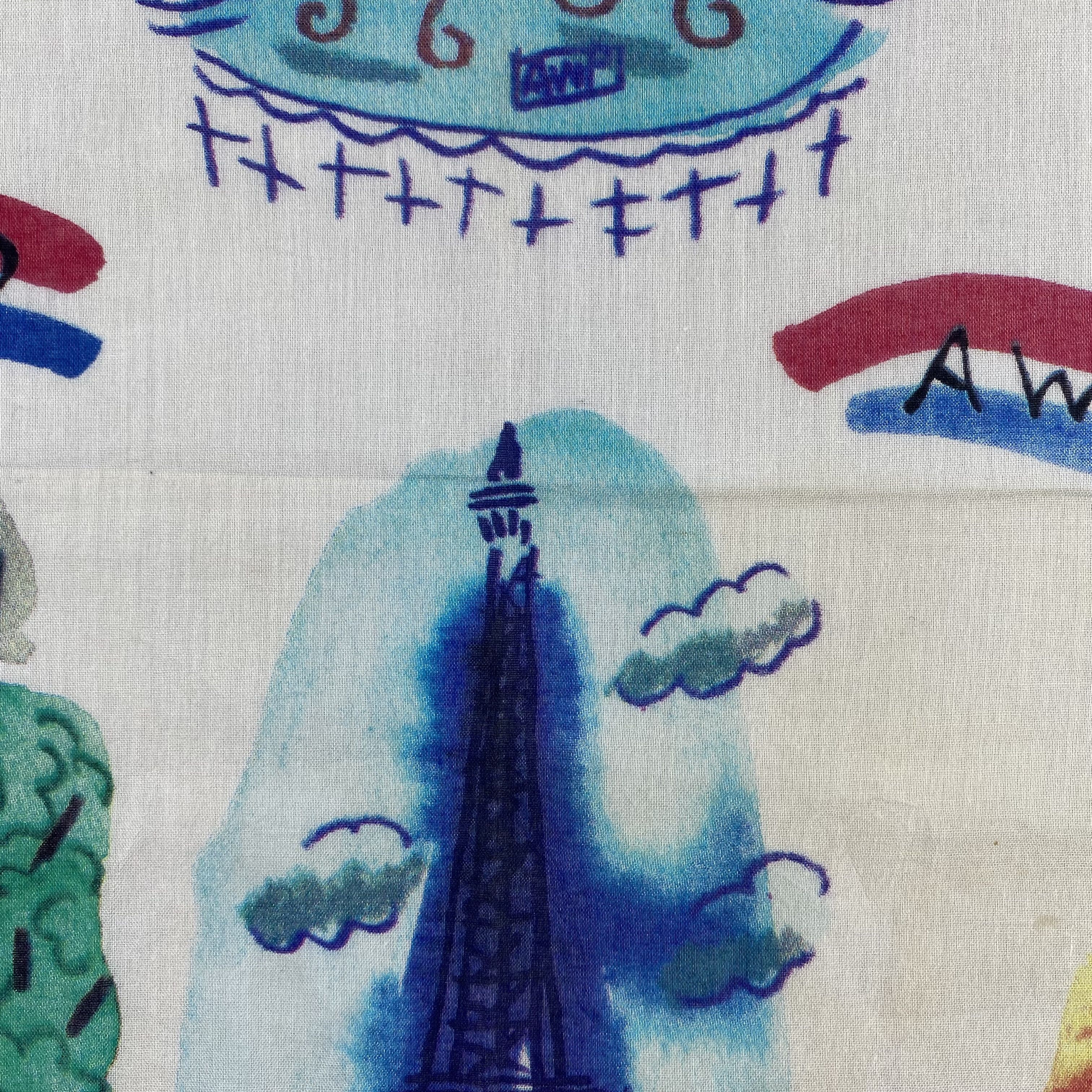 Vintage JUN IIDA Neckerchief / Bandana / Handkerchief-P424 Size ONE SIZE - 4 Thumbnail