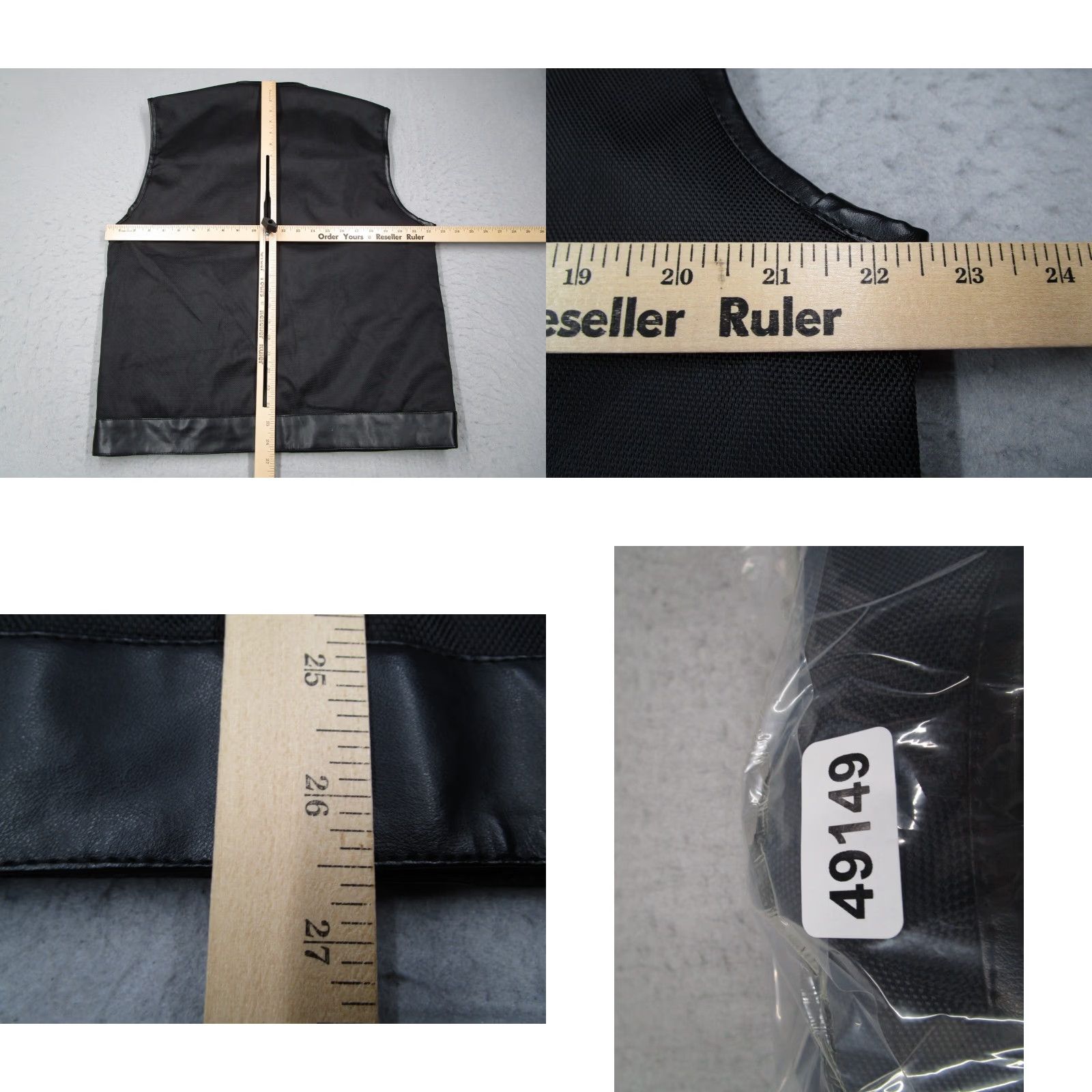 Vintage DANIEL SMART Vest Mens Large Black Full Zip Snap Front Motorcycle Shirt Size US L / EU 52-54 / 3 - 8 Thumbnail
