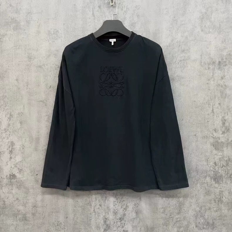 Loewe LOEWE Embroidered Logo black long sleeves Size L / US 10 / IT 46 - 1 Thumbnail