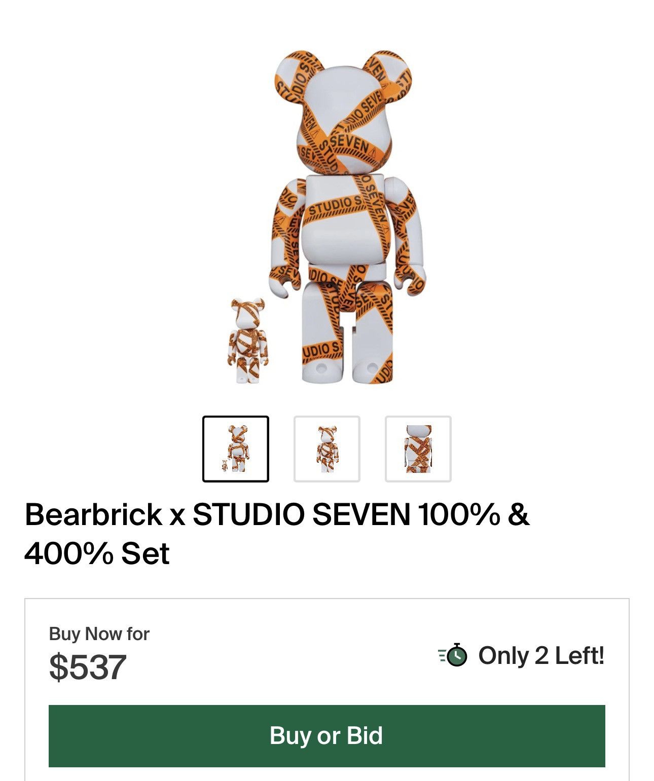 Figure BE@RBRICK X STUDIO SEVEN 100% & 400% Bearbrick Toy