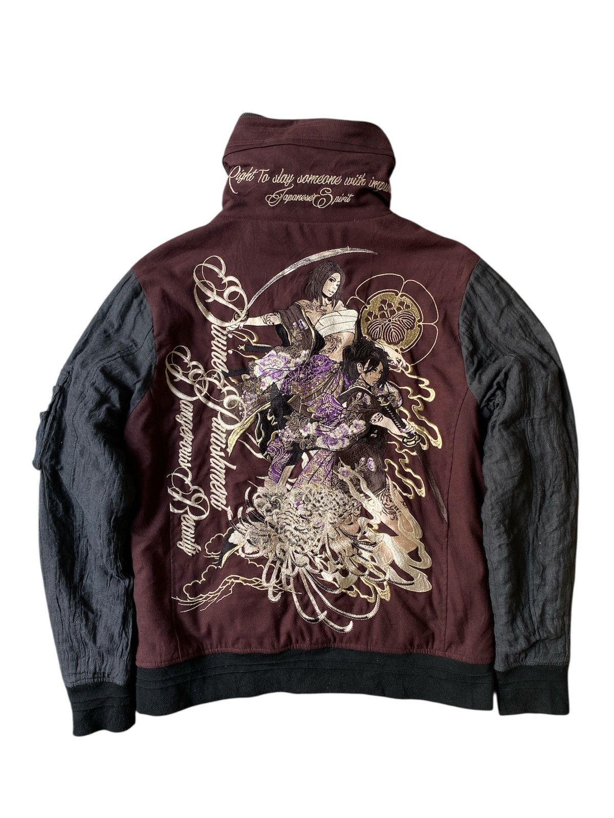 If Six Was Nine Vintage Japanese Traditional Samurai Bomber Jacket Size US XL / EU 56 / 4 - 1 Thumbnail
