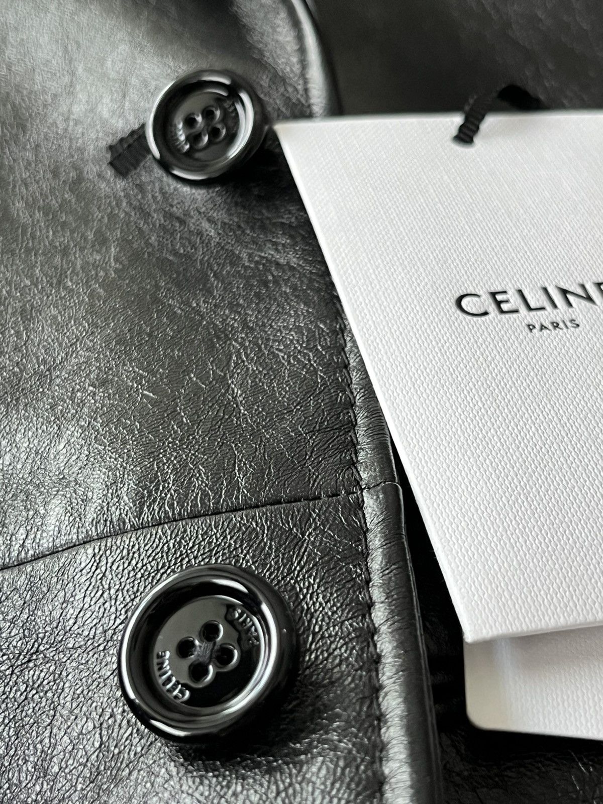 Celine × Hedi Slimane $6k Value Celine Paris Leather Blazer by Hedi Slimane Size 54R - 15 Thumbnail