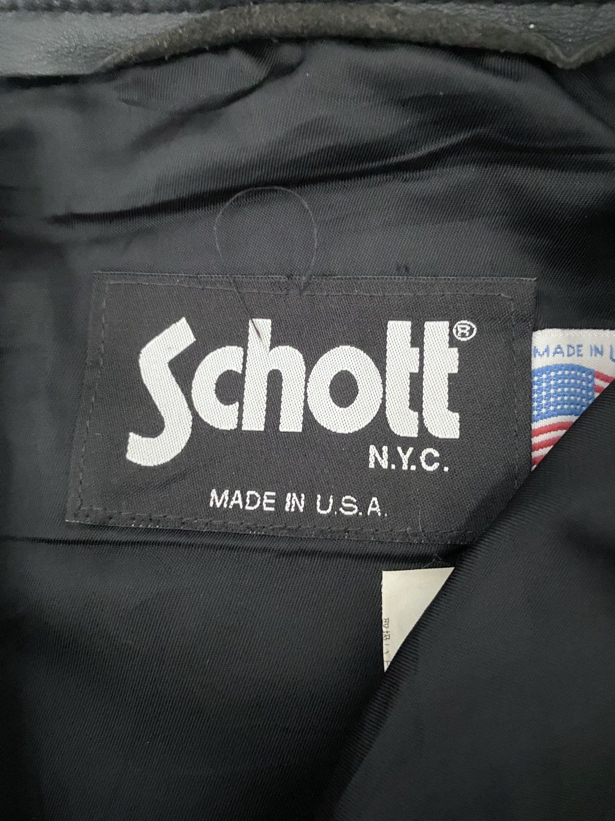 Schott Vintage Brand Schott Made In Usa leather Pants 1990s Size US 32 / EU 48 - 9 Thumbnail