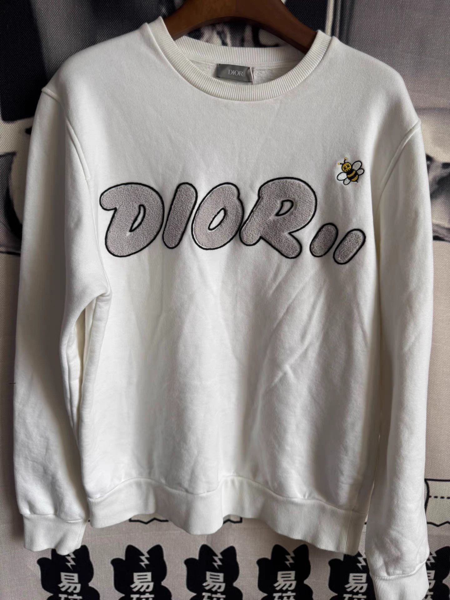 Dior White Long Sleeve Graphic Sweatshirt Size US M / EU 48-50 / 2 - 1 Thumbnail