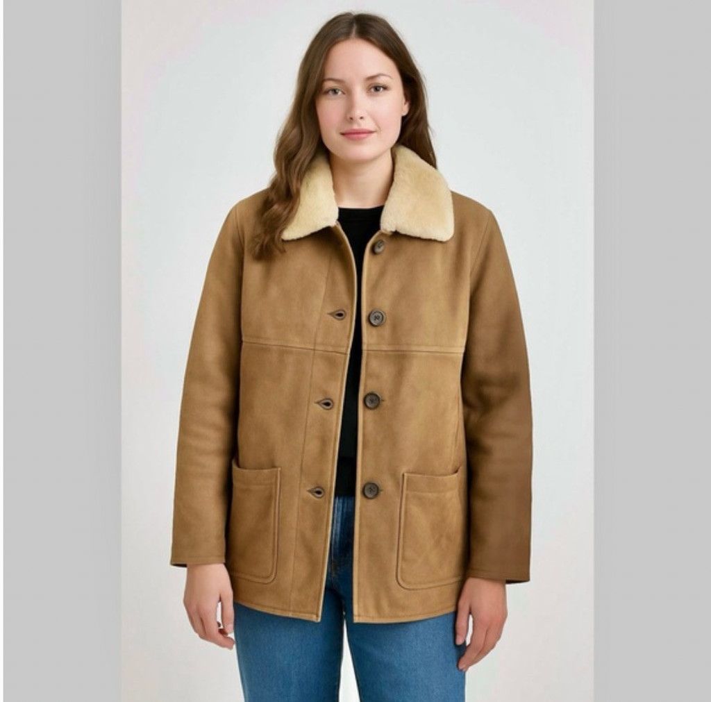 Other Gamulux Argentinian Sherpa Lined Nubuck Button-Up Coat M/L Size M / US 6-8 / IT 42-44 - 1 Thumbnail