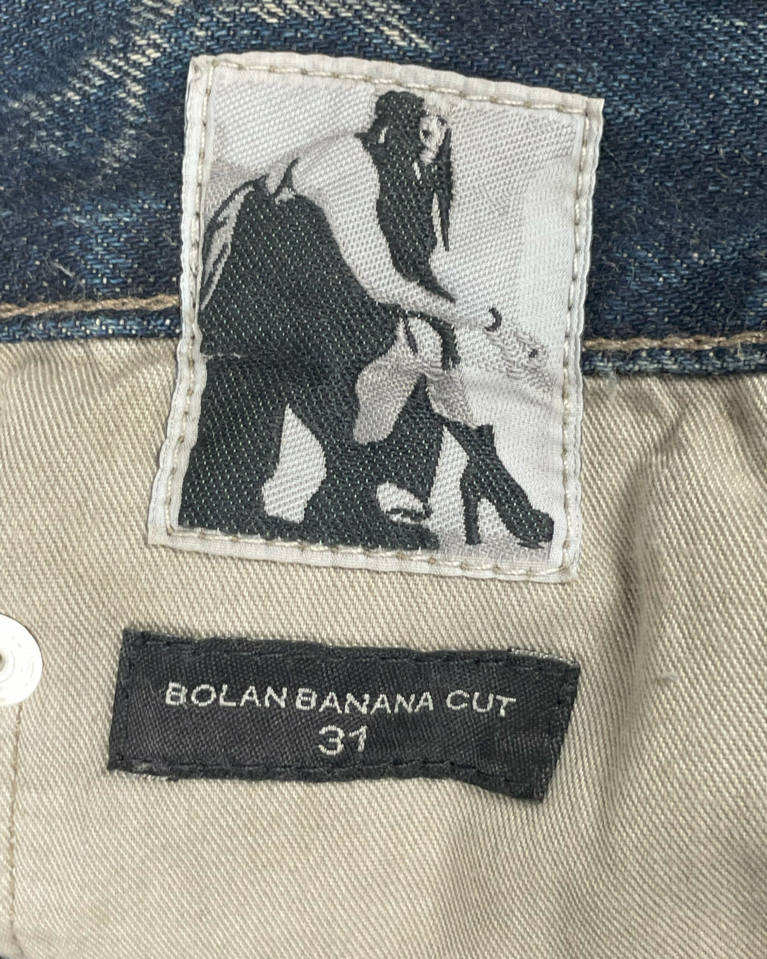 Rick Owens RUNWAY SHREDDED BOLAN BANANA DENIM FW23 LUXOR Size US 31 - 13 Thumbnail