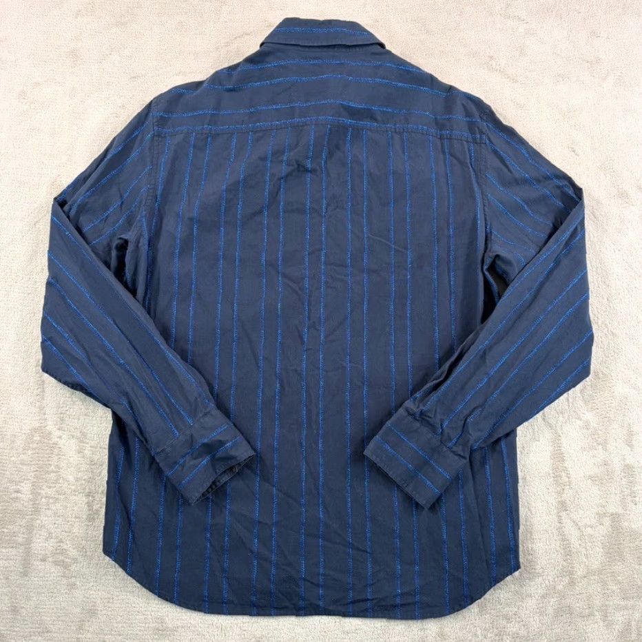 Armani Exchange VINTAGE Armani Exchange Shirt Navy Blue Metallic Striped 90s Men Medium Short? Size US M / EU 48-50 / 2 - 4 Thumbnail