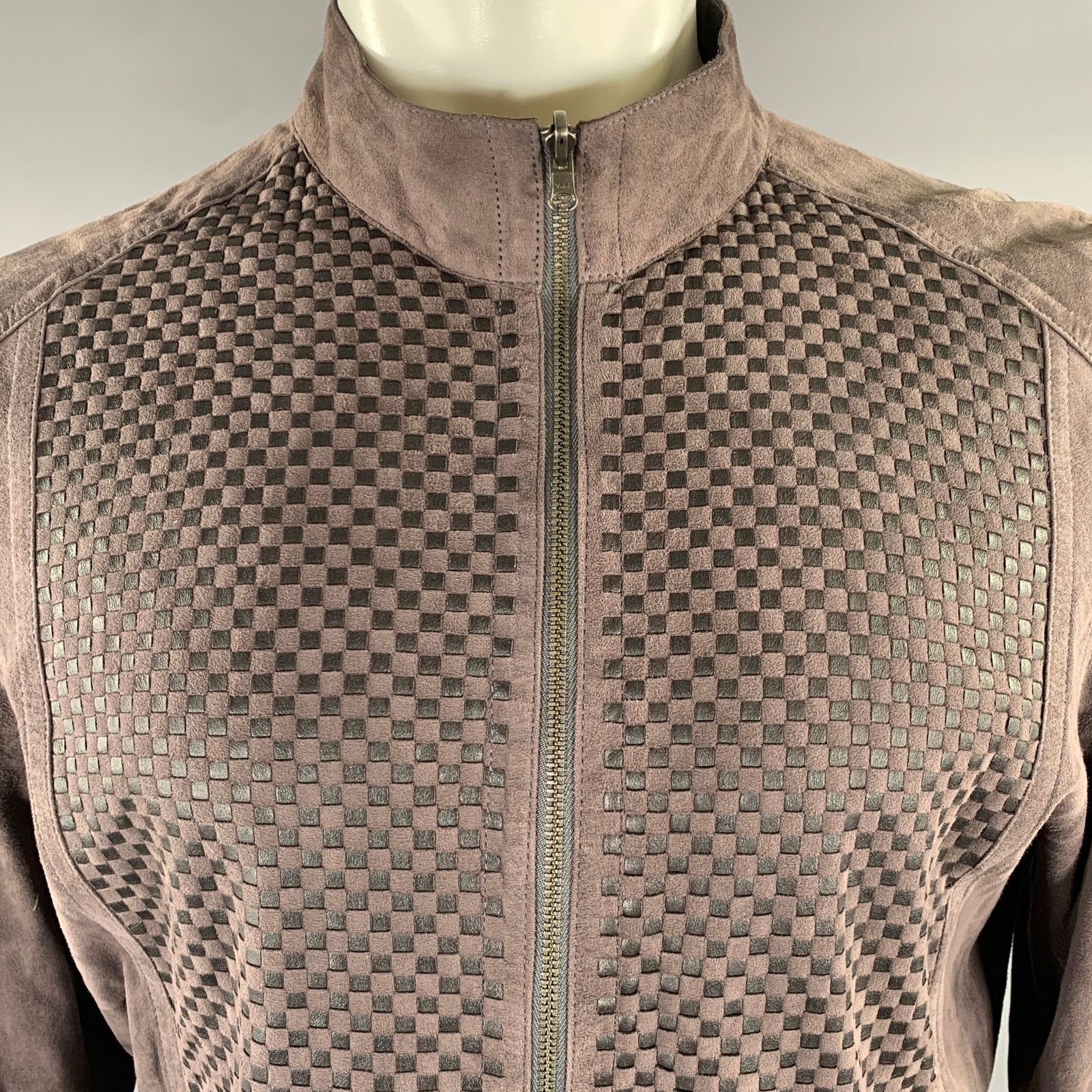 Other BARCELINO S Brown Mixed Patterns Leather Reversible Jacket Size US S / EU 44-46 / 1 - 3 Thumbnail
