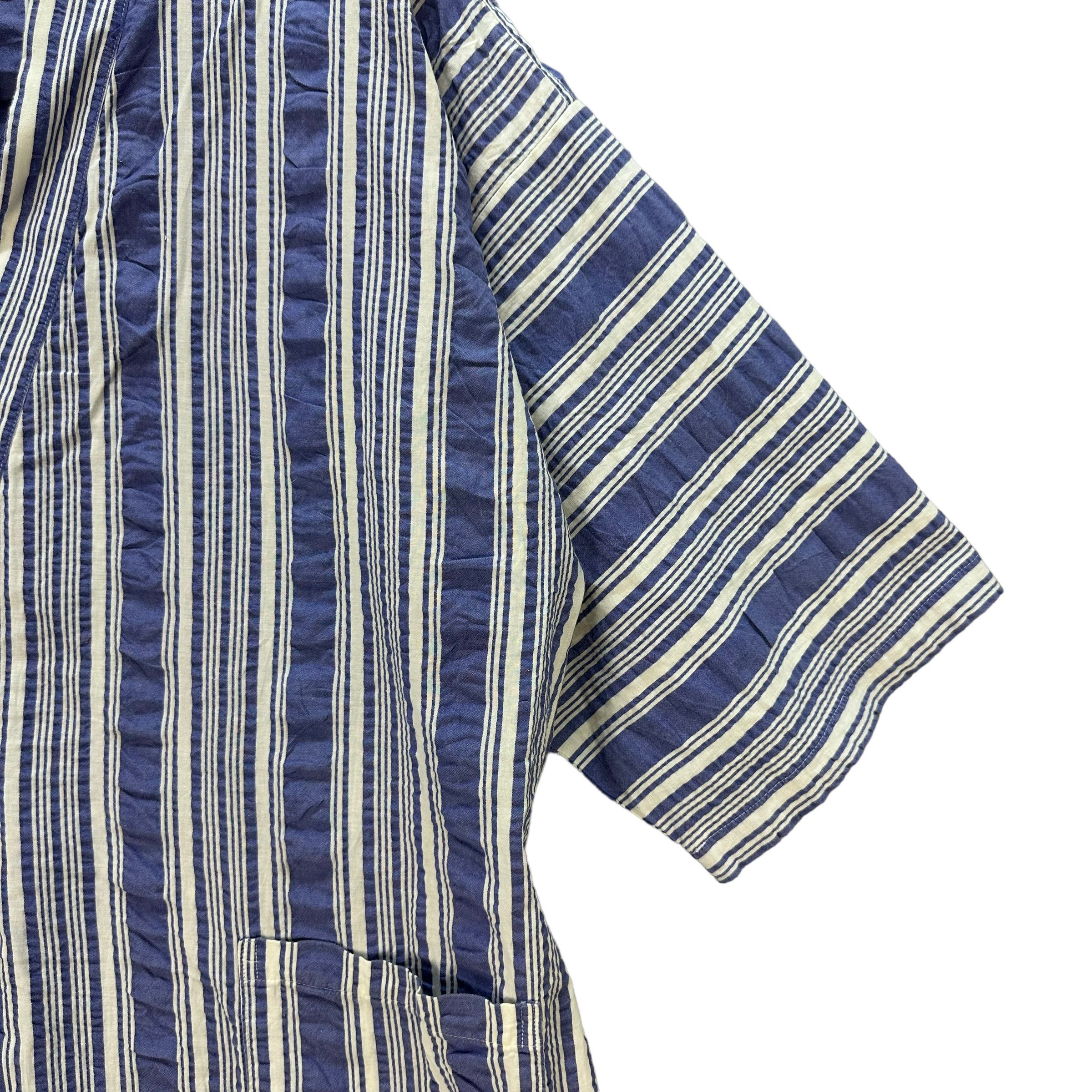 Kansai Yamamoto RARE🔥 VINTAGE KANSAI MAN STRIPED KIMONO JACKET #7558-153 Size US L / EU 52-54 / 3 - 7 Thumbnail
