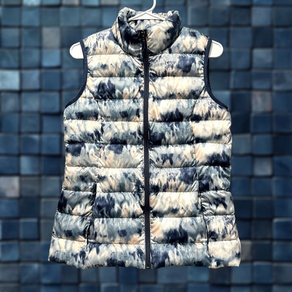 Eddie Bauer Eddie Bauer Vest Womens Small Blue Down Puffer Full Zip Pockets EB650 Tie Dye Size S / US 4 / IT 40 - 1 Thumbnail